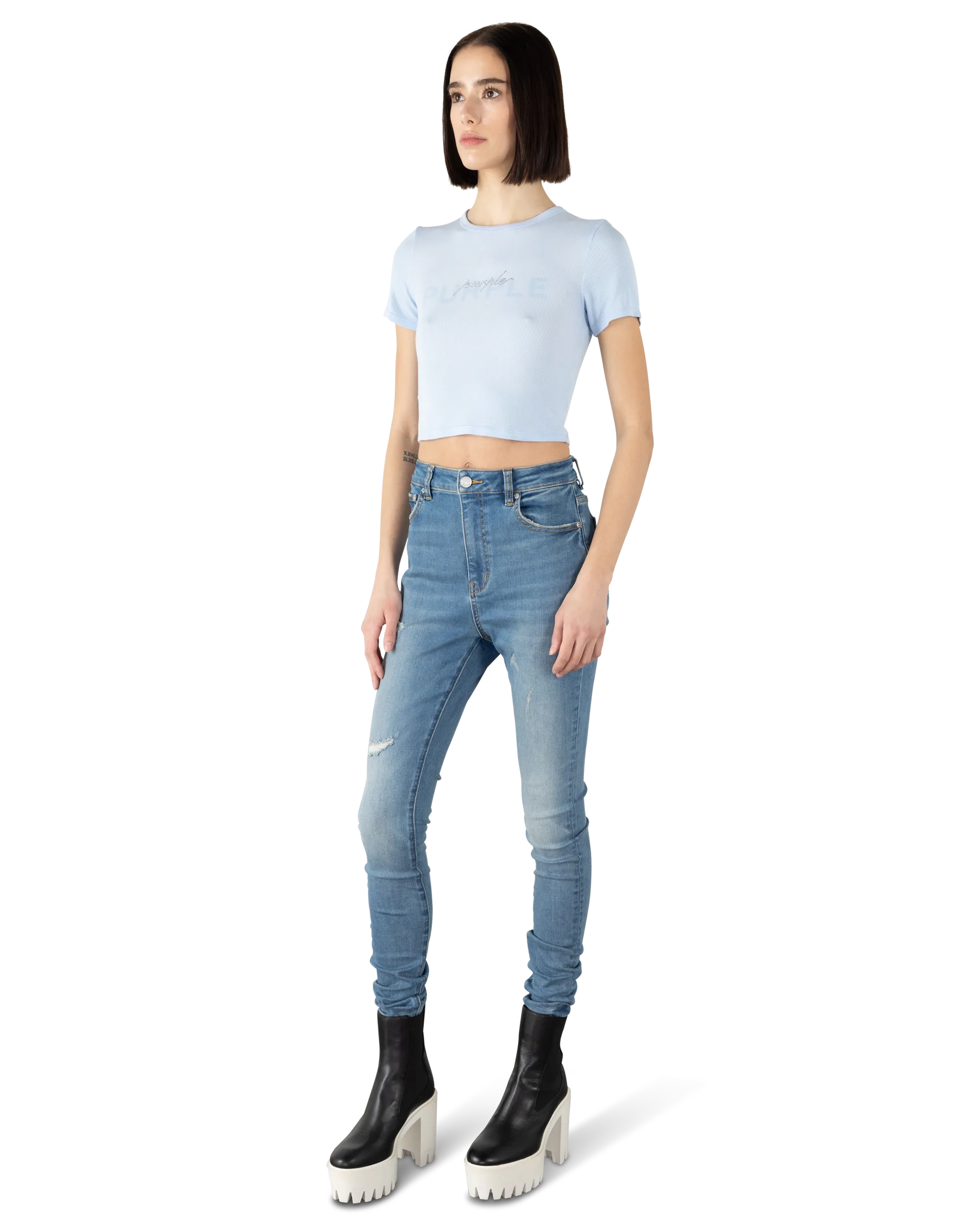 Cropped Rib Baby T-shirt