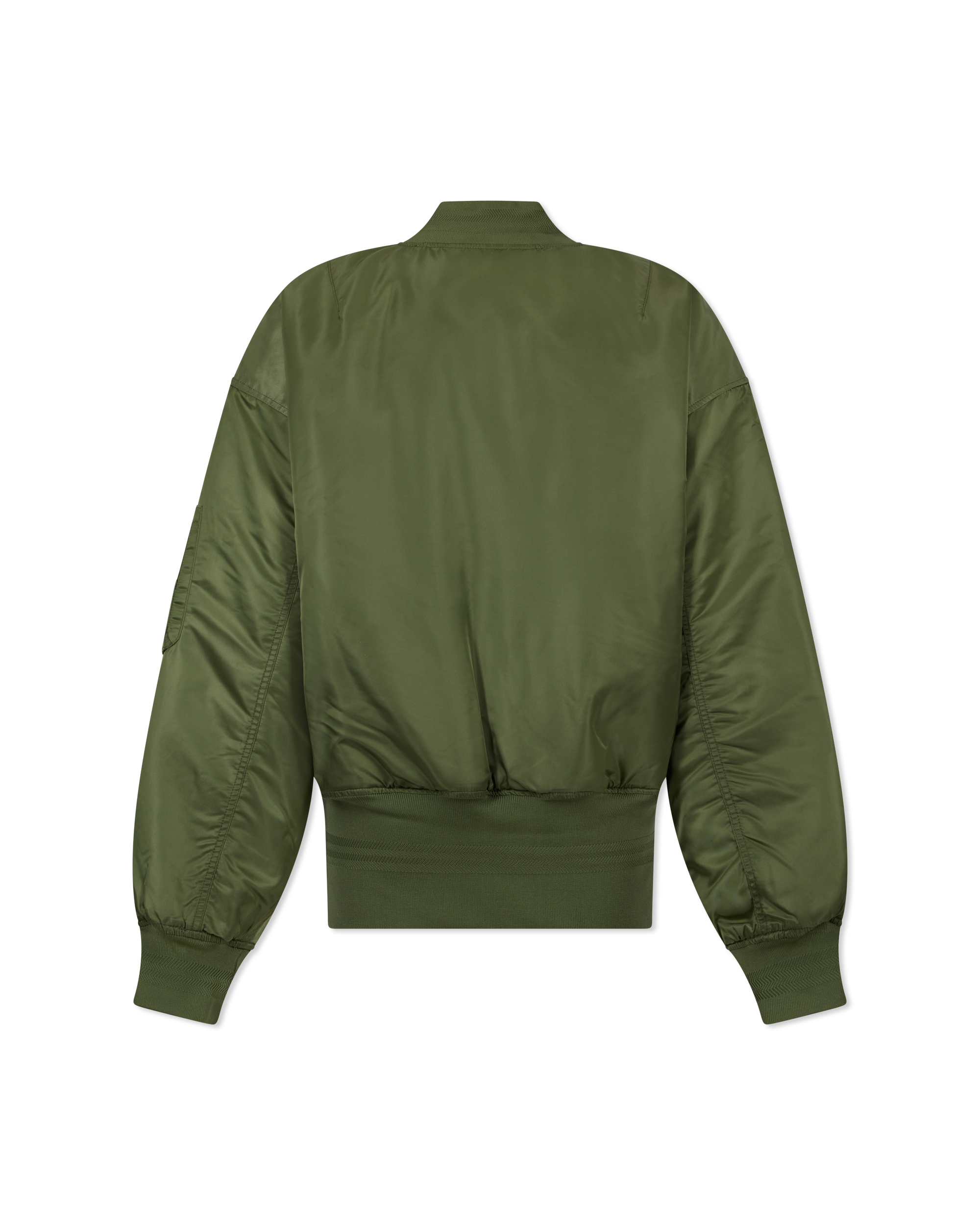 Satin Zip Front Bomber