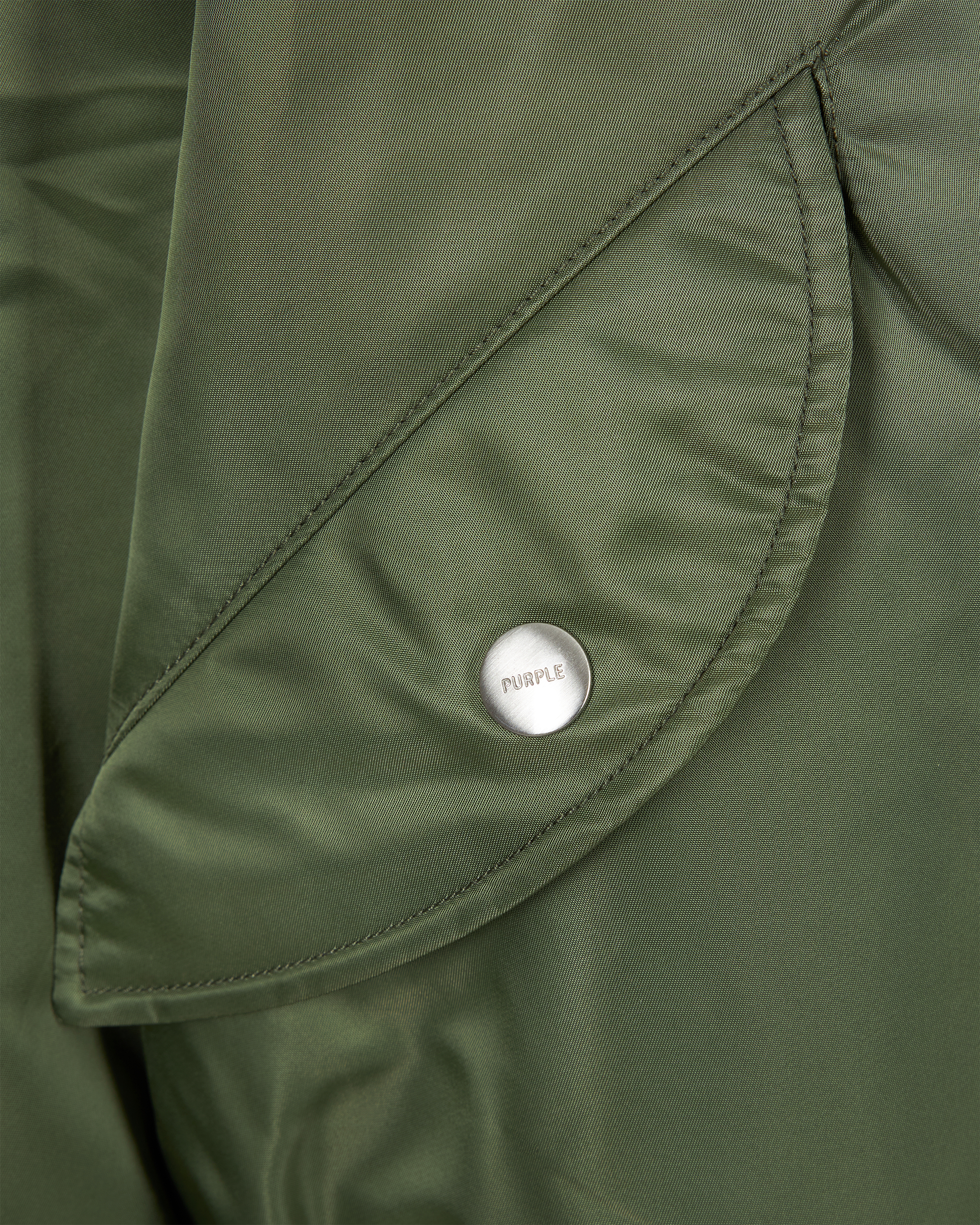 Satin Zip Front Bomber - DIHSAN