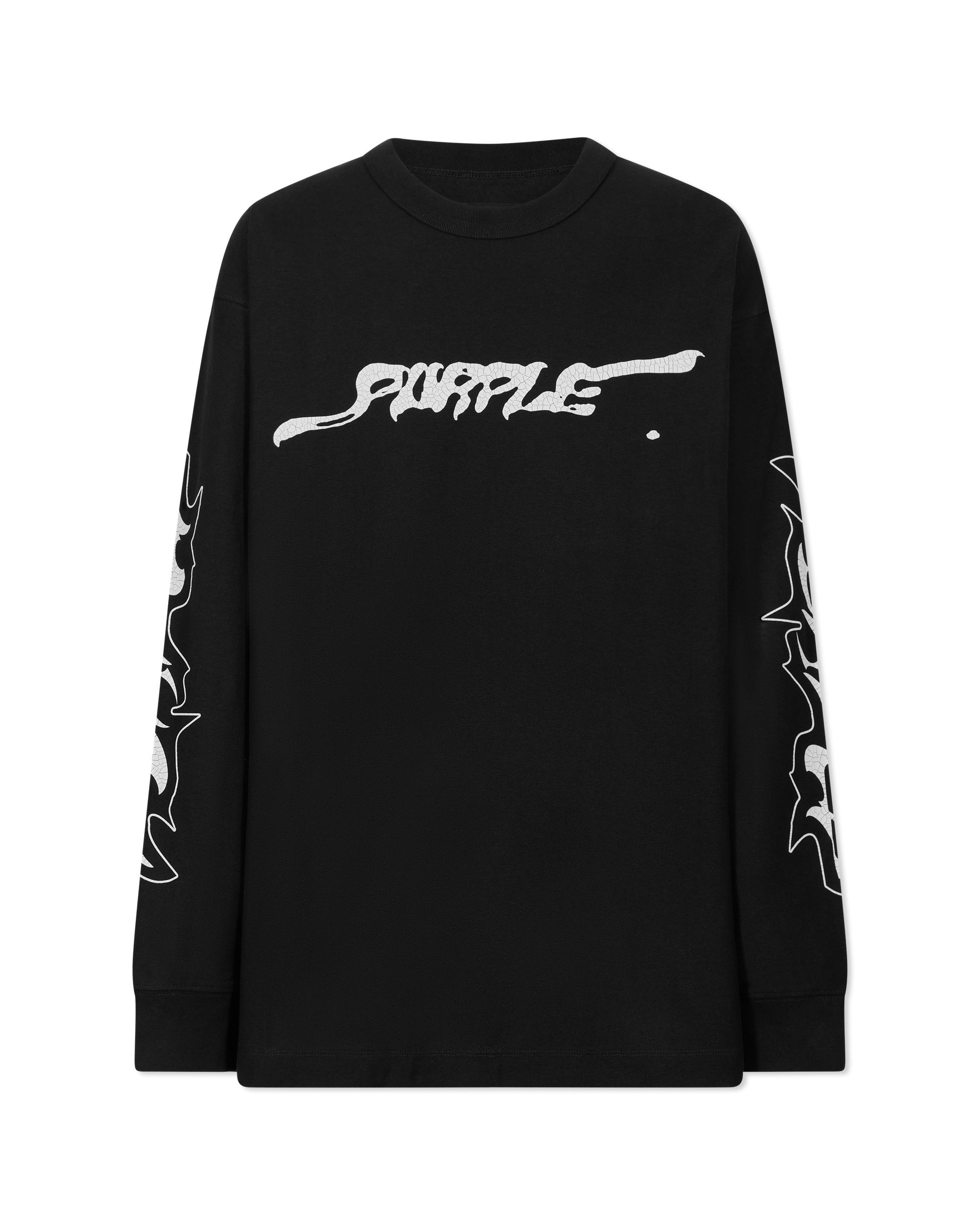 Textured Graphic Jersey Long Sleeve Shirt