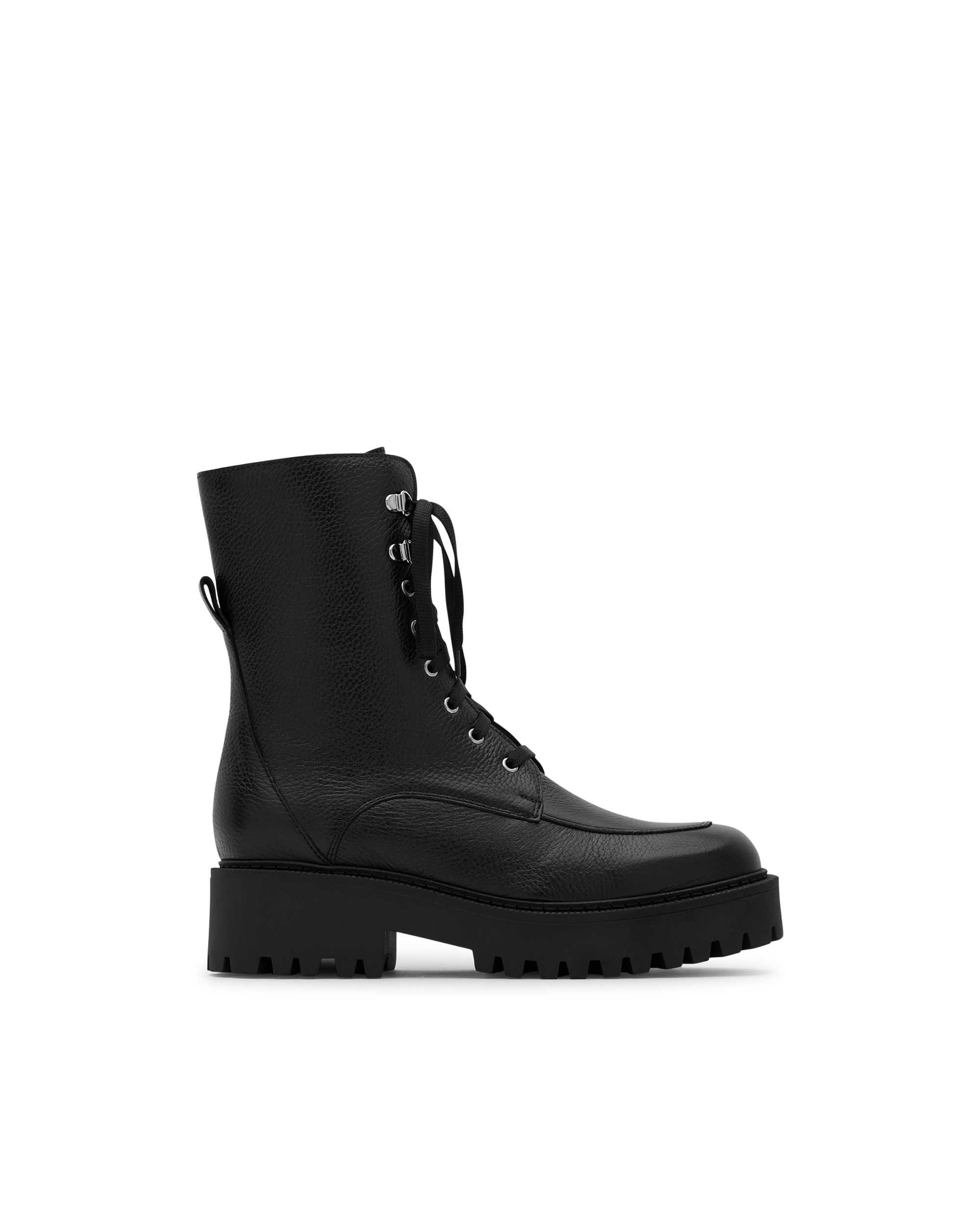 Nila Leather Combat Boots - DIHSAN