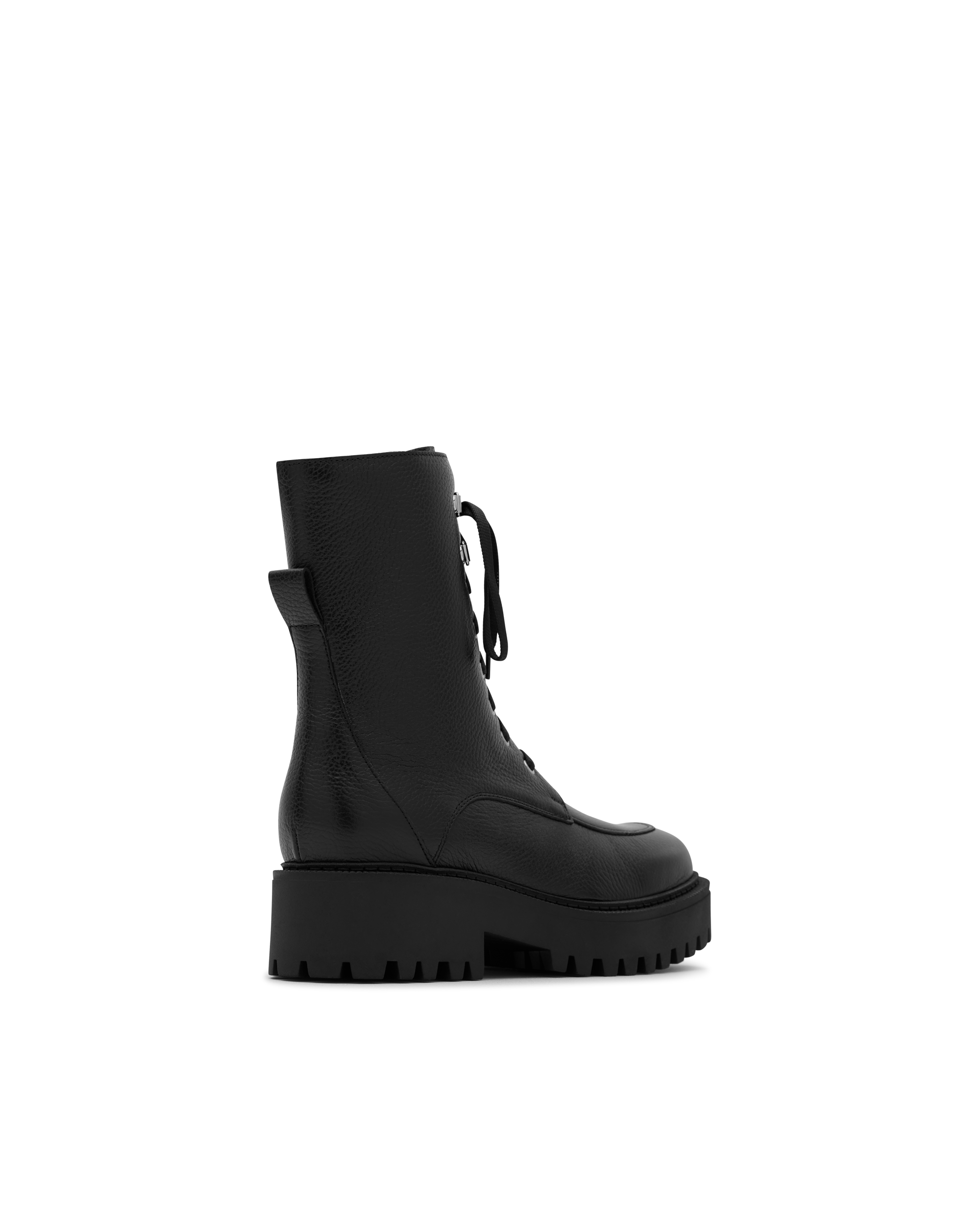 Nila Leather Combat Boots - DIHSAN