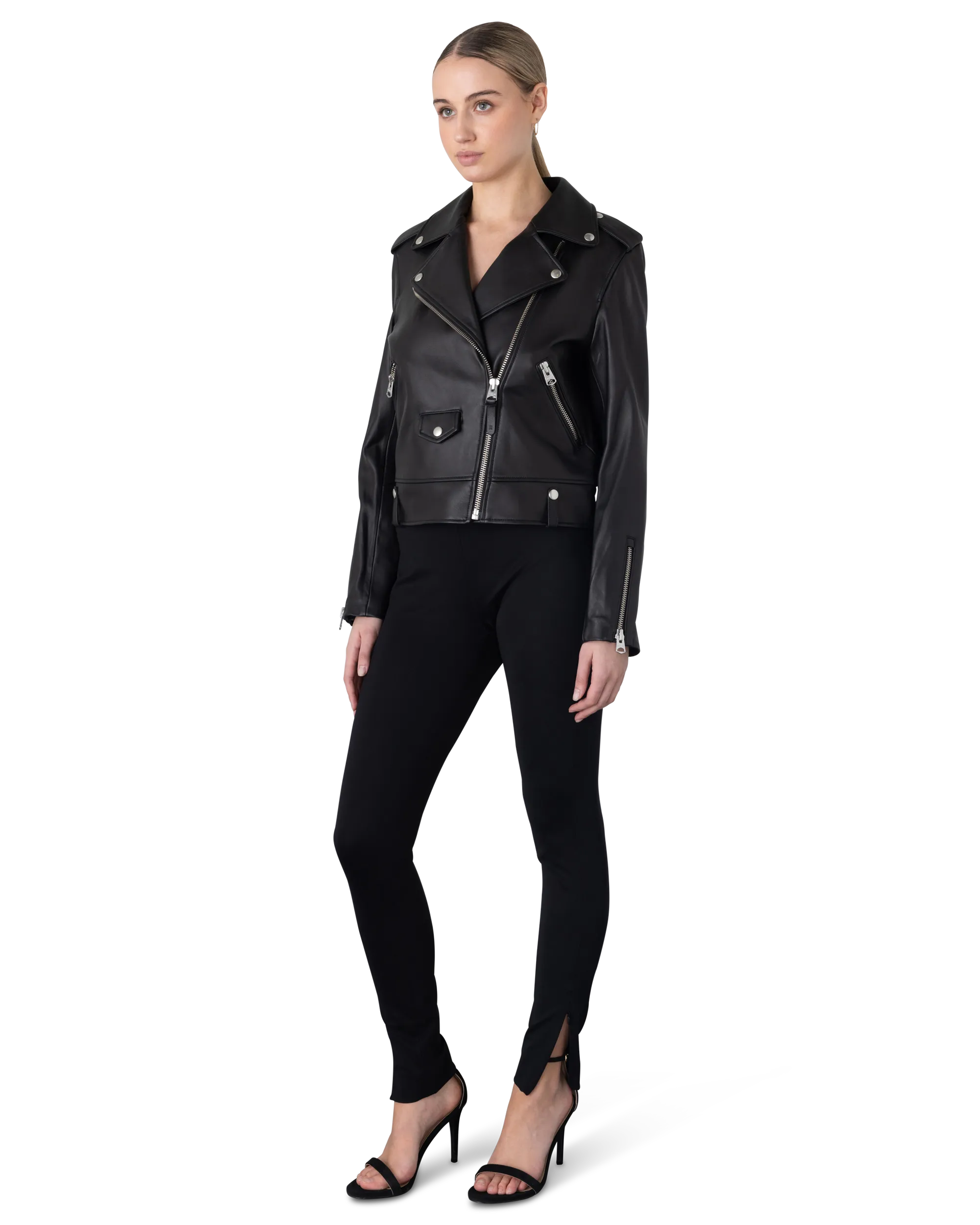 Baya-CH Leather Biker Jacket