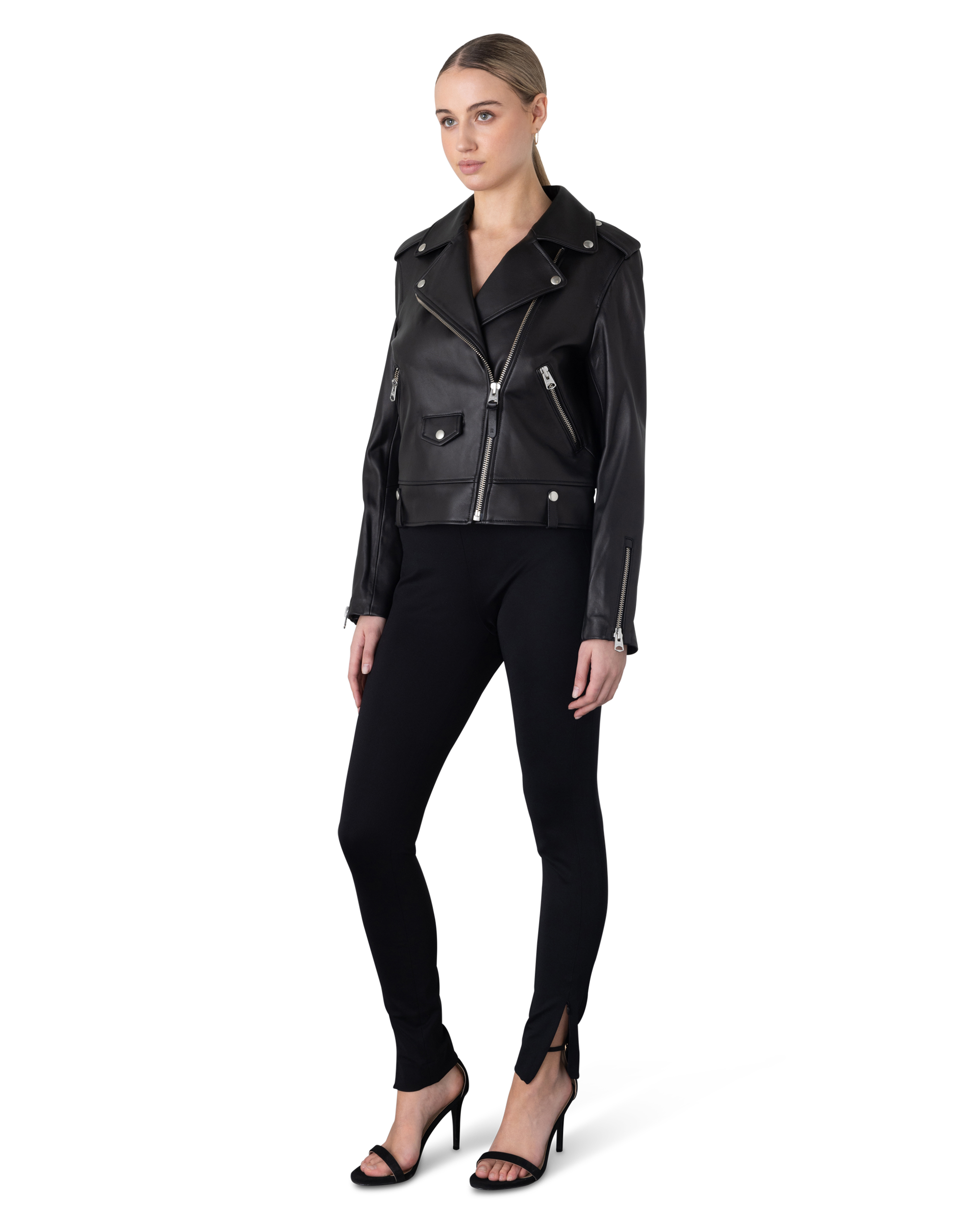 Baya-CH Leather Biker Jacket