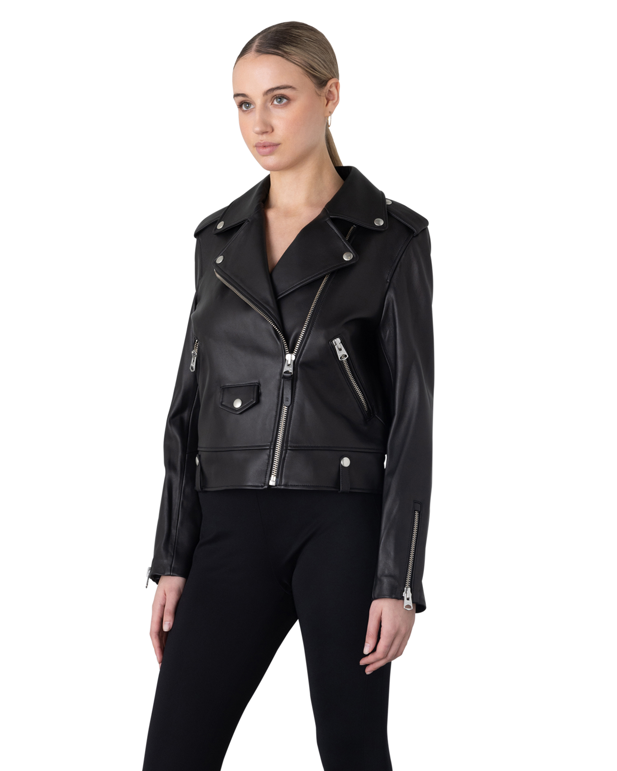 Baya-CH Leather Biker Jacket