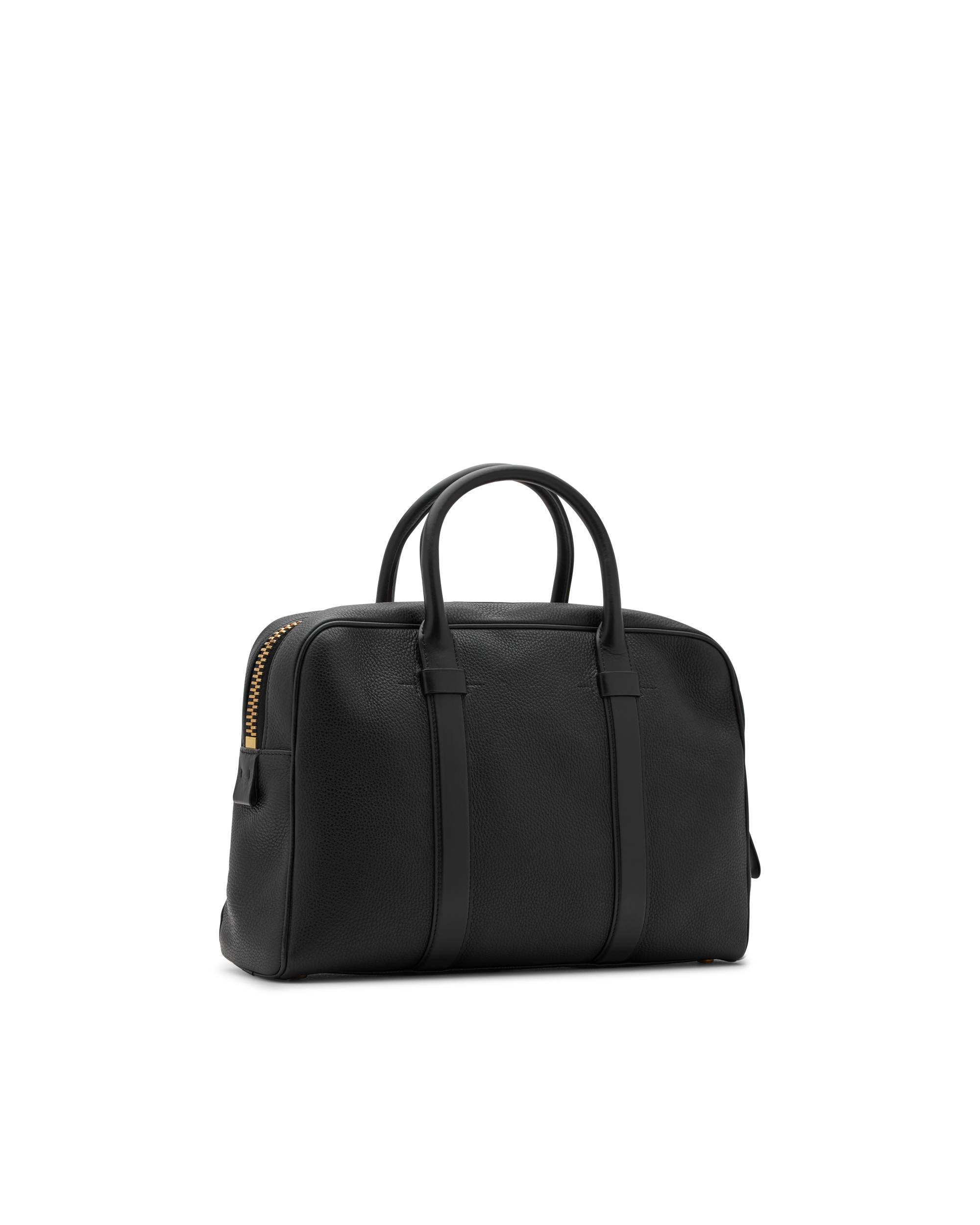 Wide Buckley Leather Briefcase