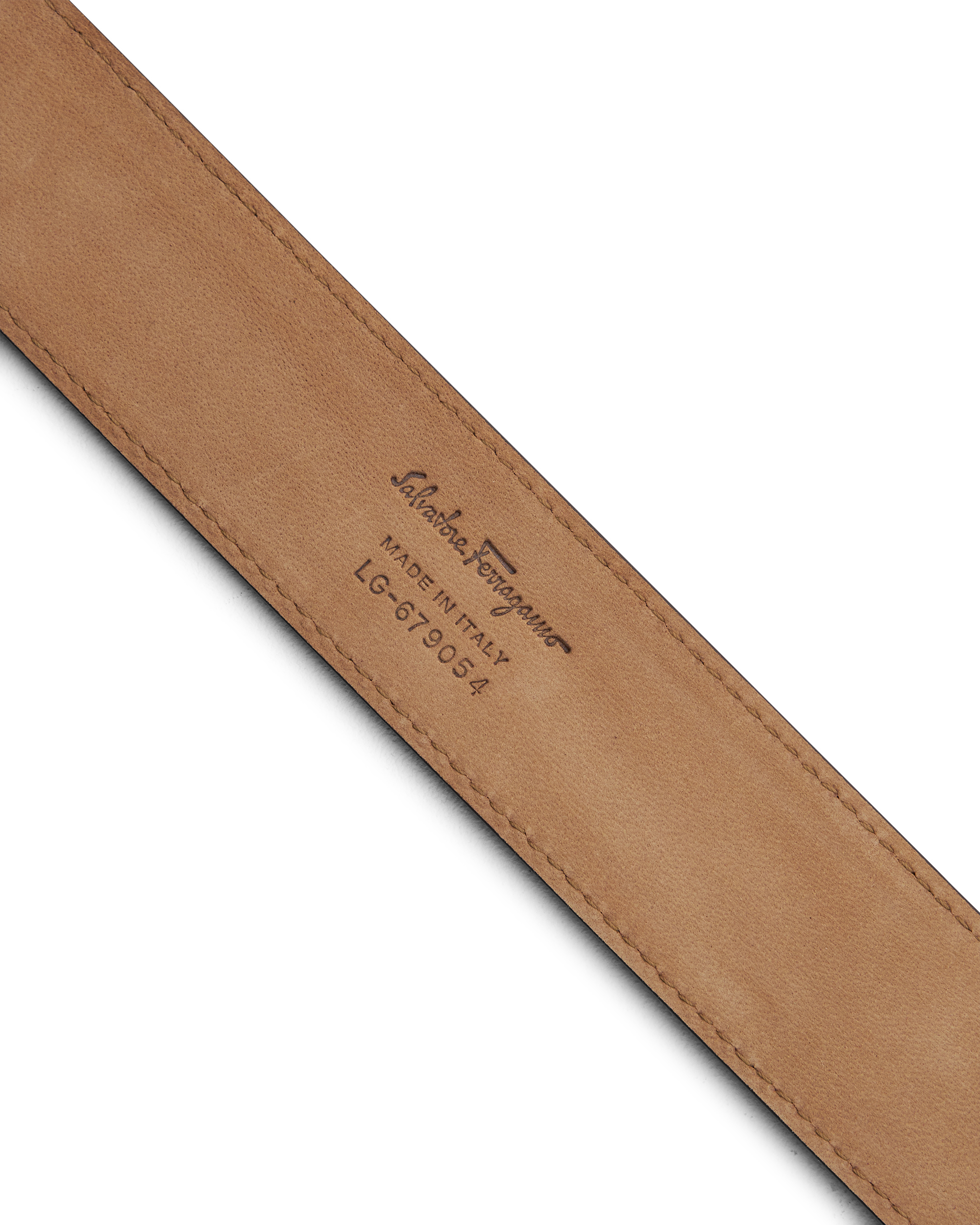 Double Gancini Suede Belt - DIHSAN