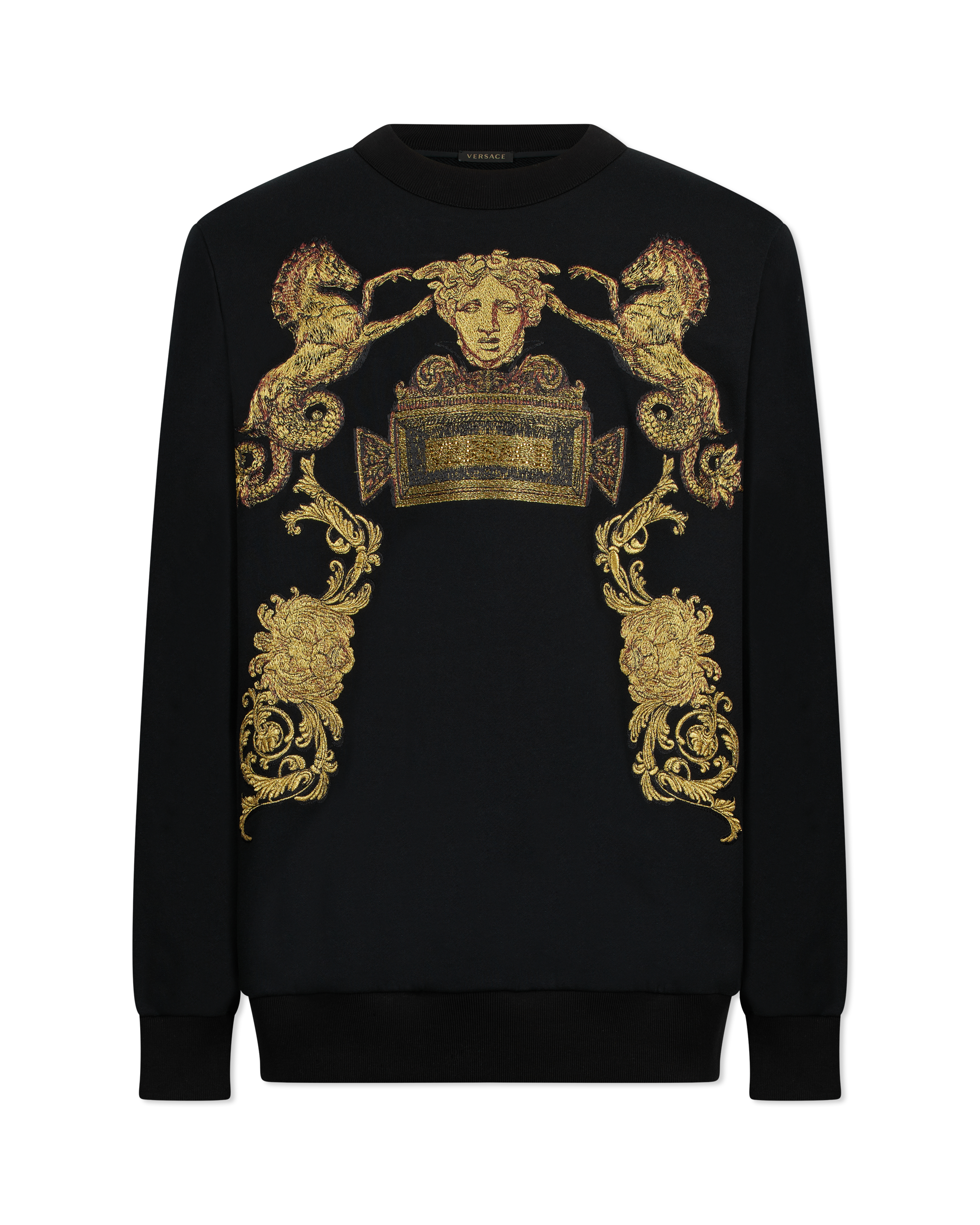 Baroque Applique Sweatshirt - DIHSAN