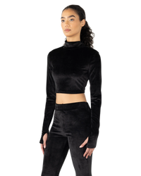 Velvet Choker Longsleeve Top
