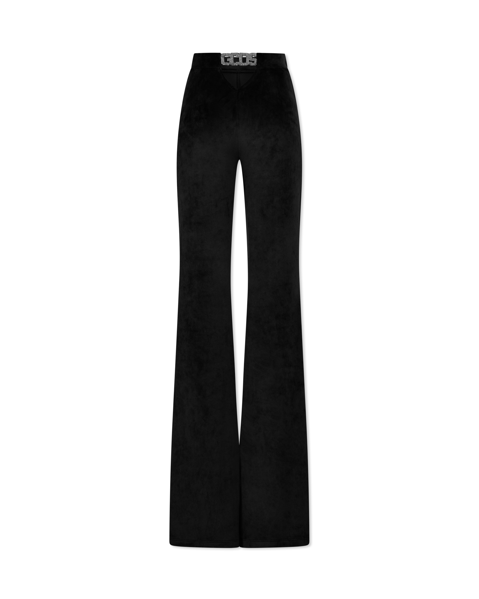 Velvet Choker Flare Trousers