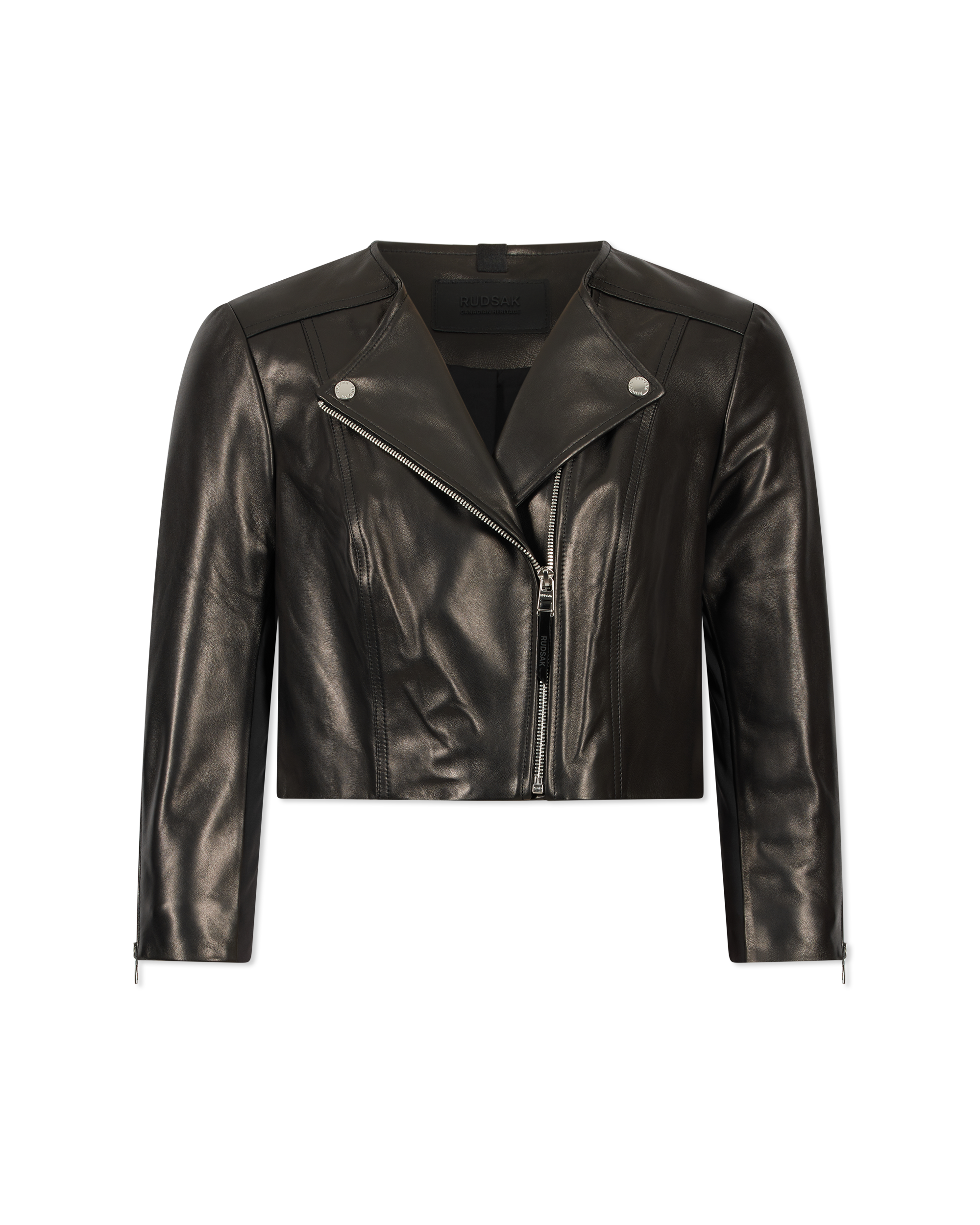 Winni Cropped Leather Jacket