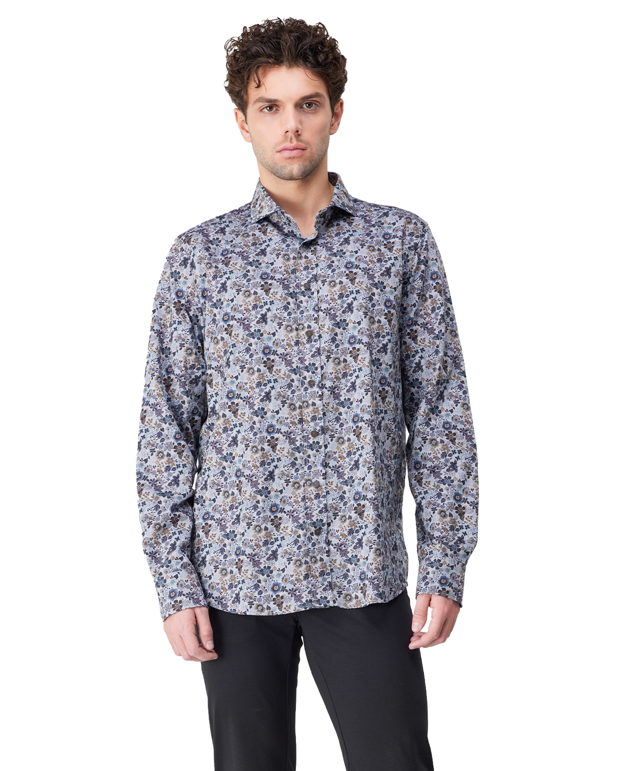 Floral Printed Twill Shirt