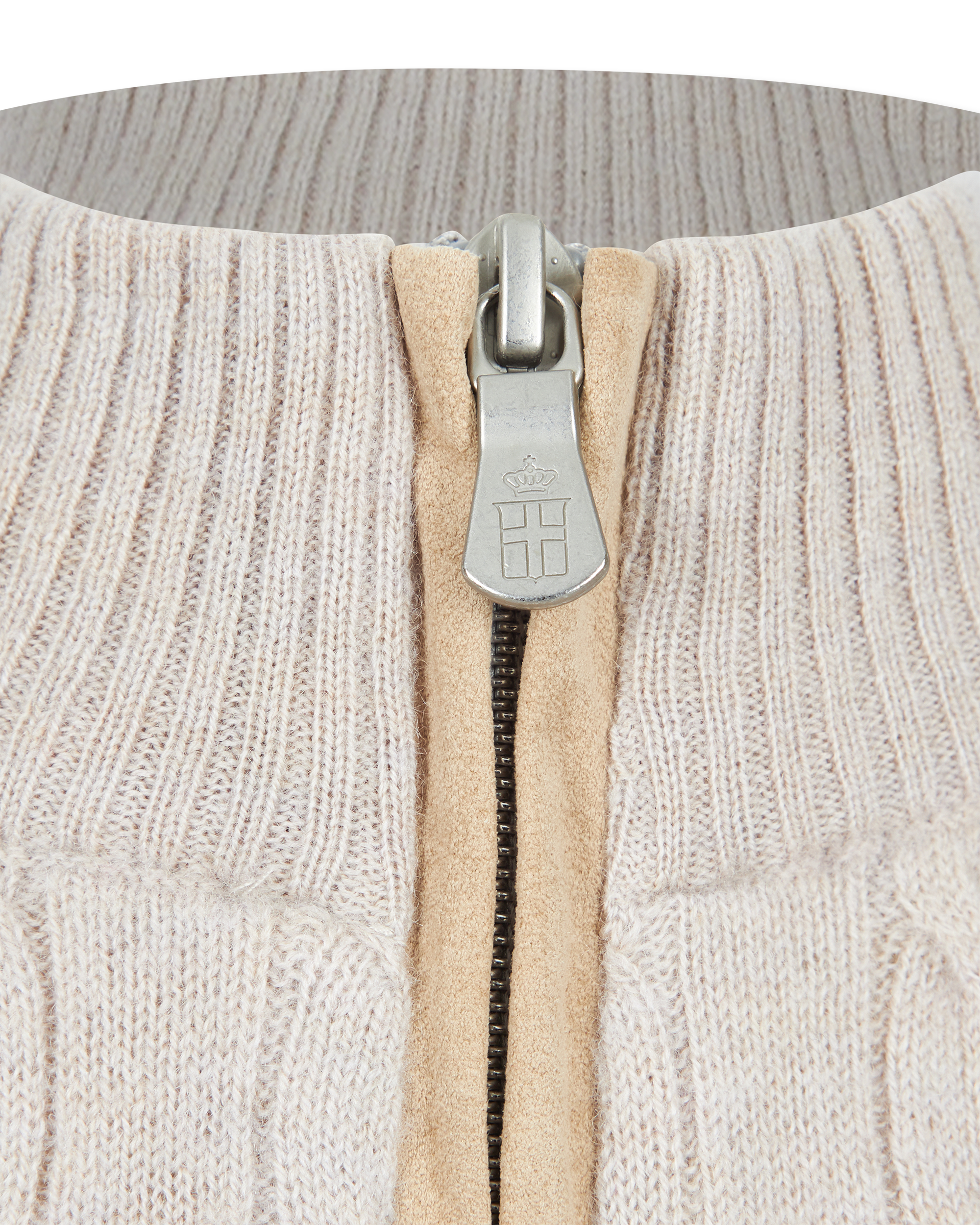 Luxury Cable Merino Wool Zip-Up Sweater