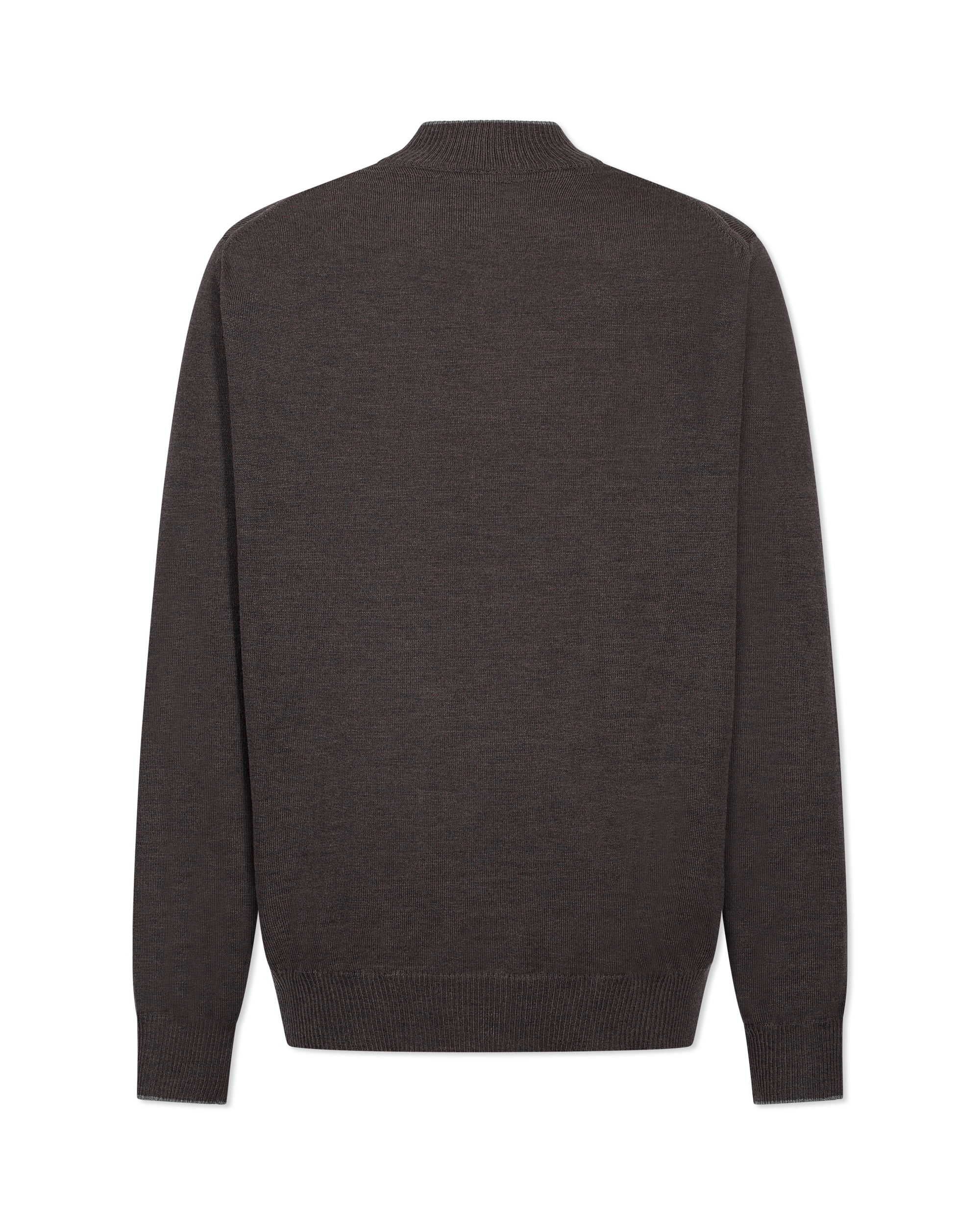 Light Gauge High Neck Quarter-Zip Sweater - DIHSAN