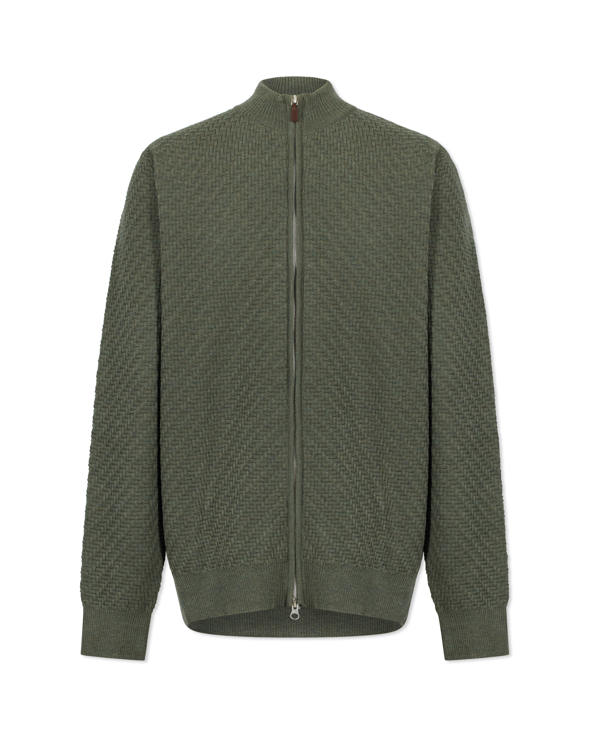 Light Gauge Structured Zipped Cardigan - DIHSAN