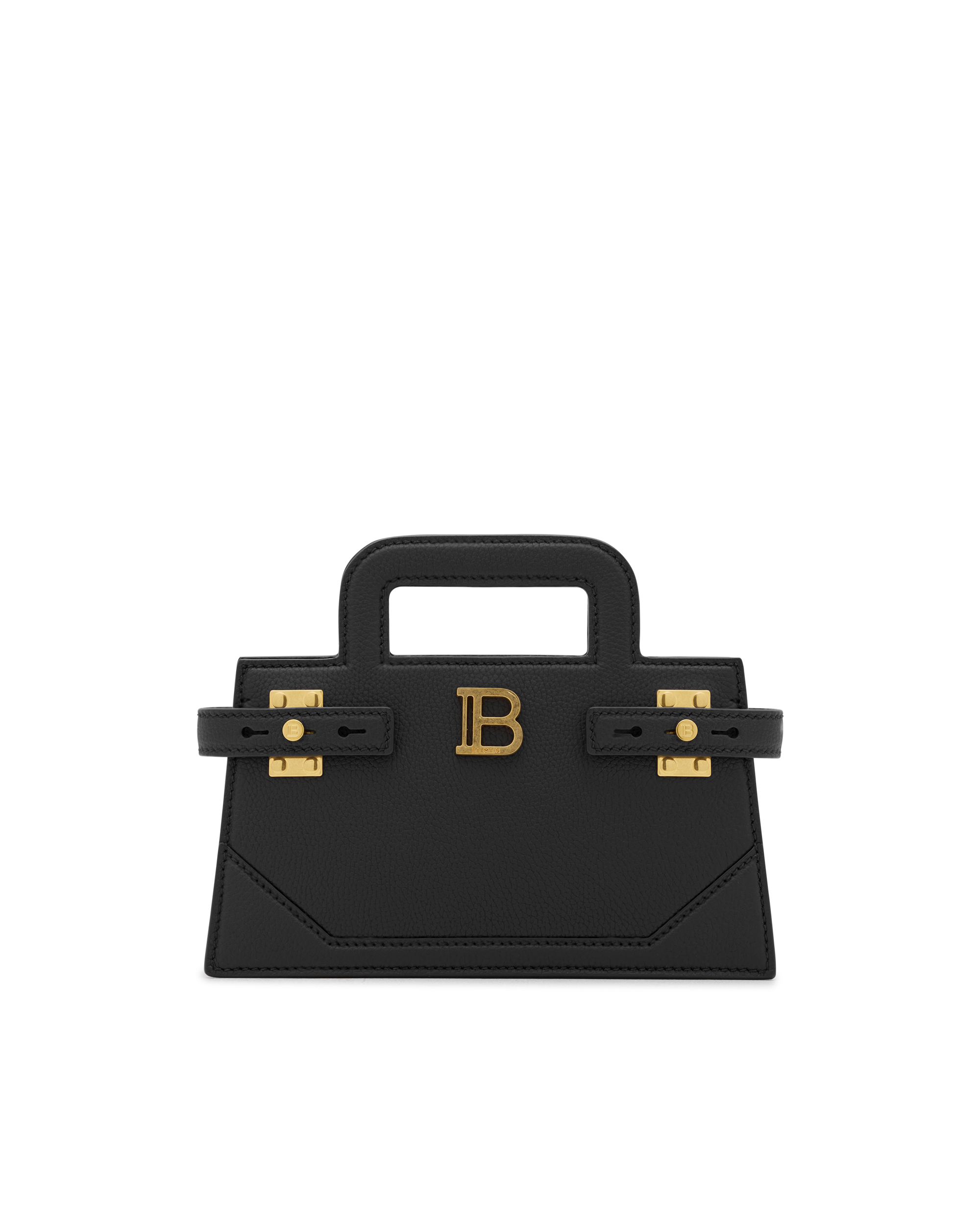 Small B-Buzz Grained Leather Top Handle Bag - DIHSAN