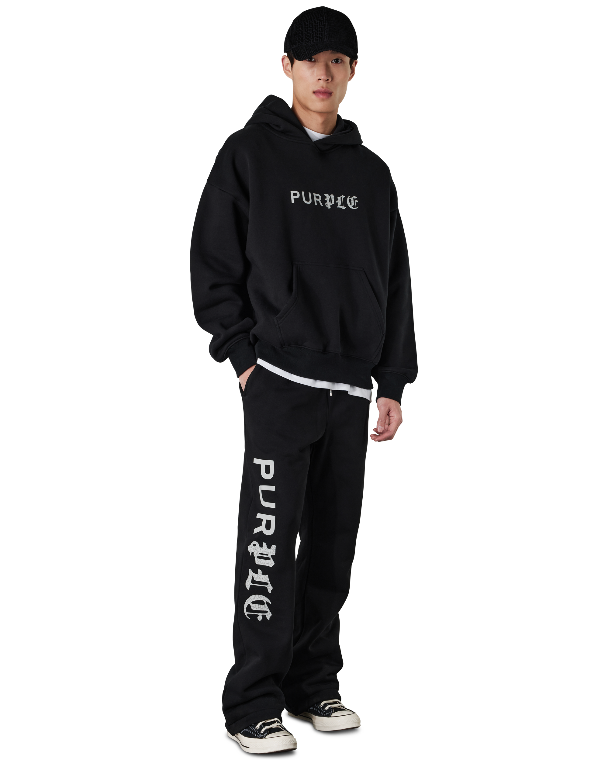 Embossed Velvet Monogram Baseball Cap