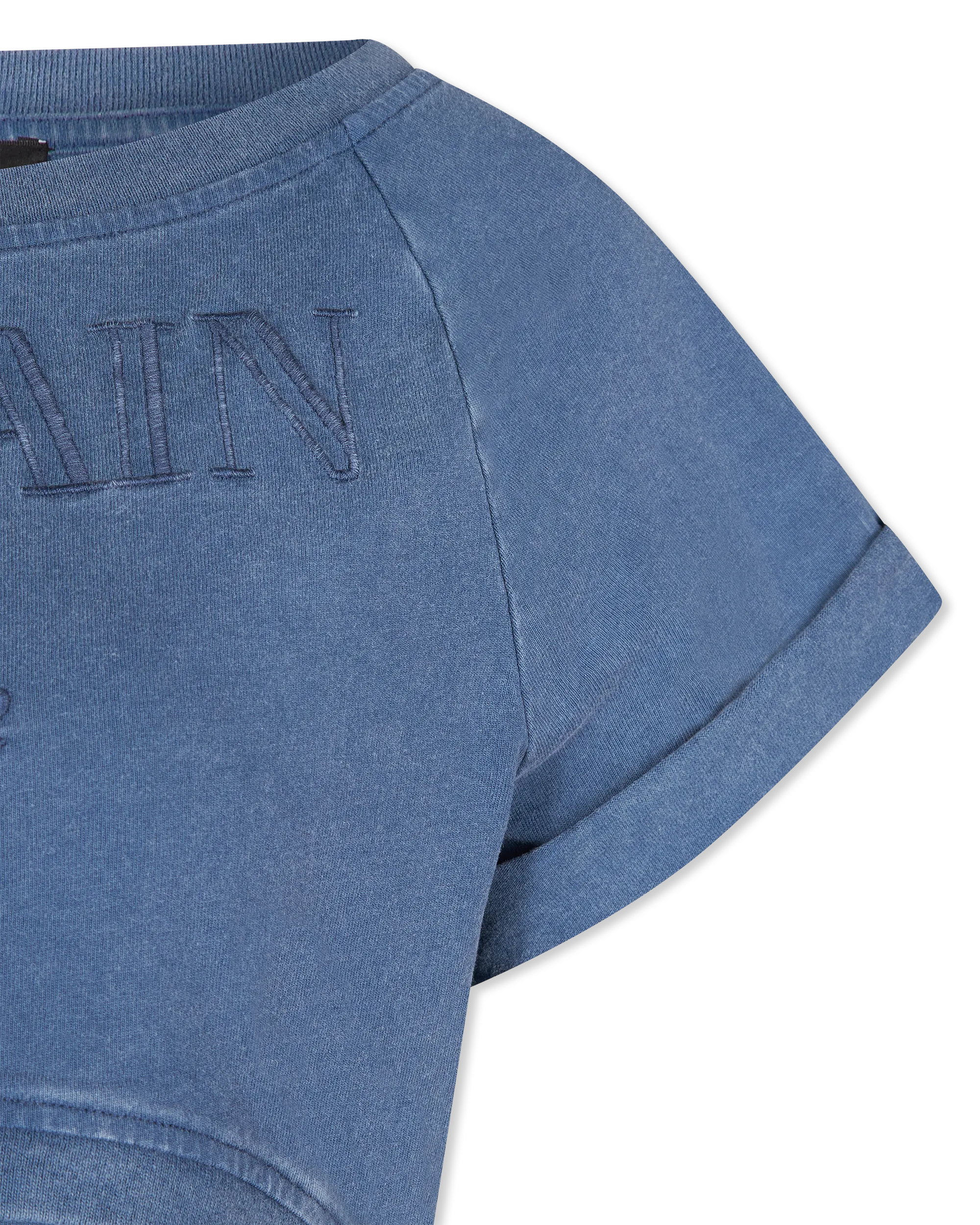 Cropped Balmain Couture Embroidered T-Shirt