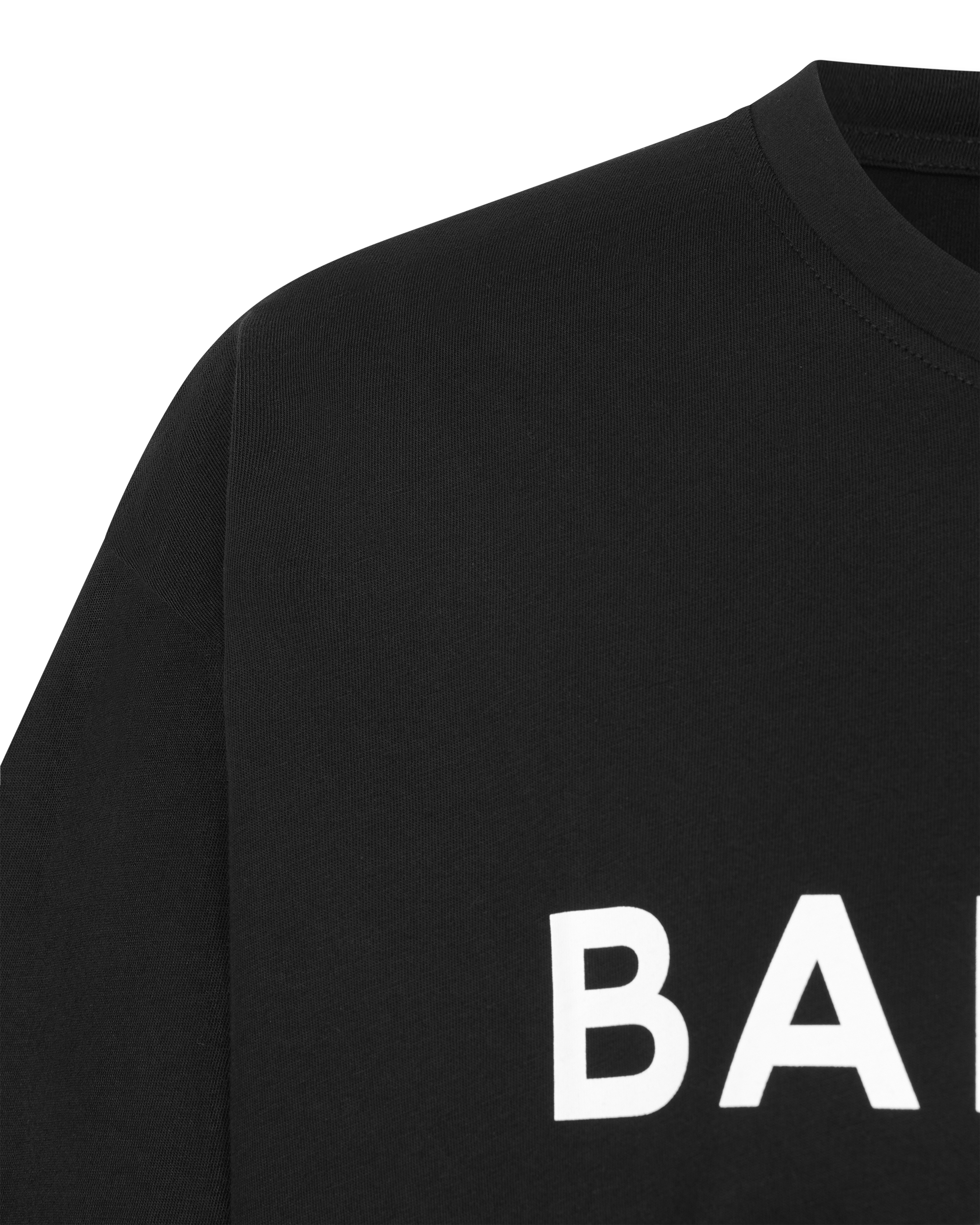 Cropped Balmain Printed T-Shirt