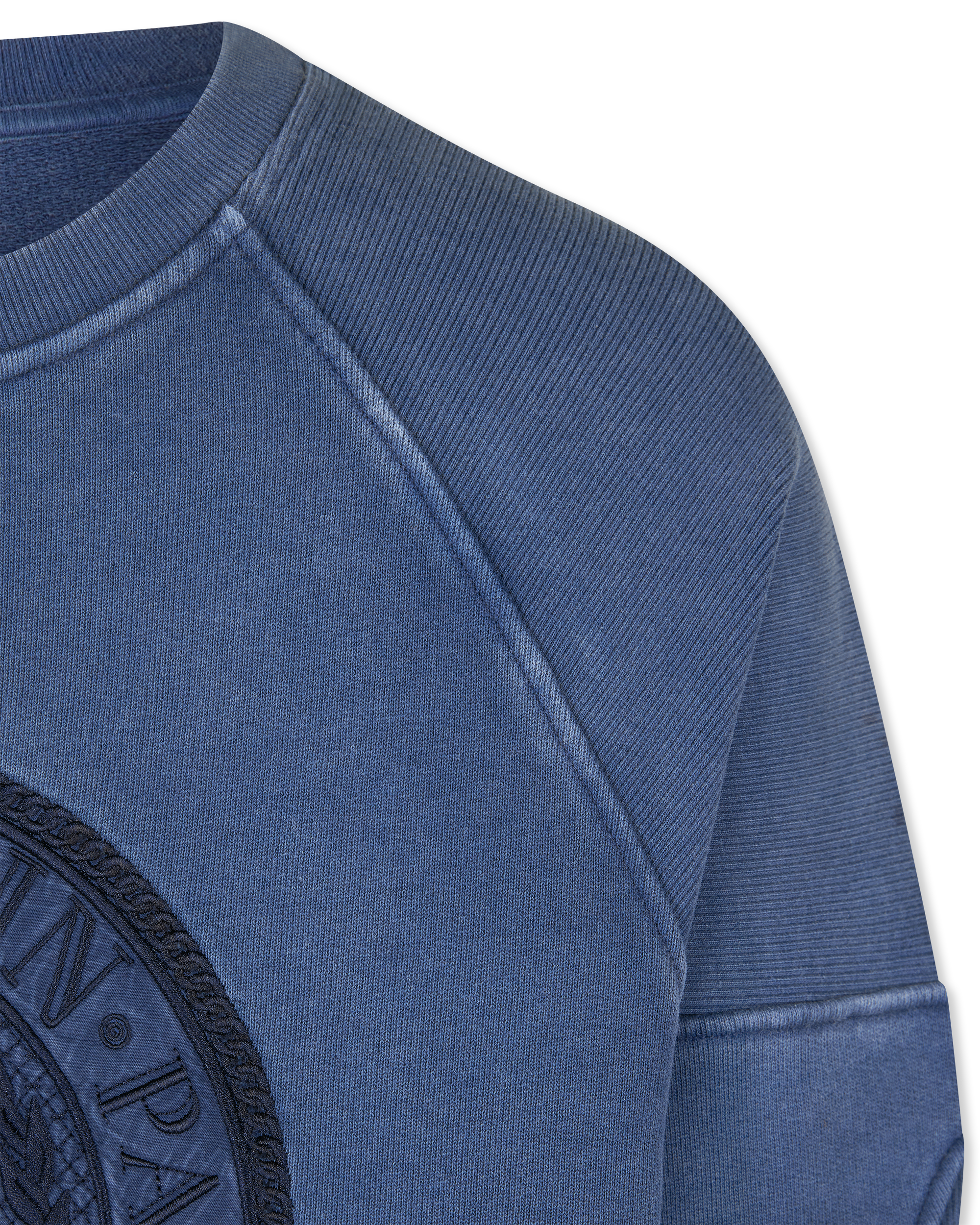 "Coin" Embroidered Ribbed Sweatshirt