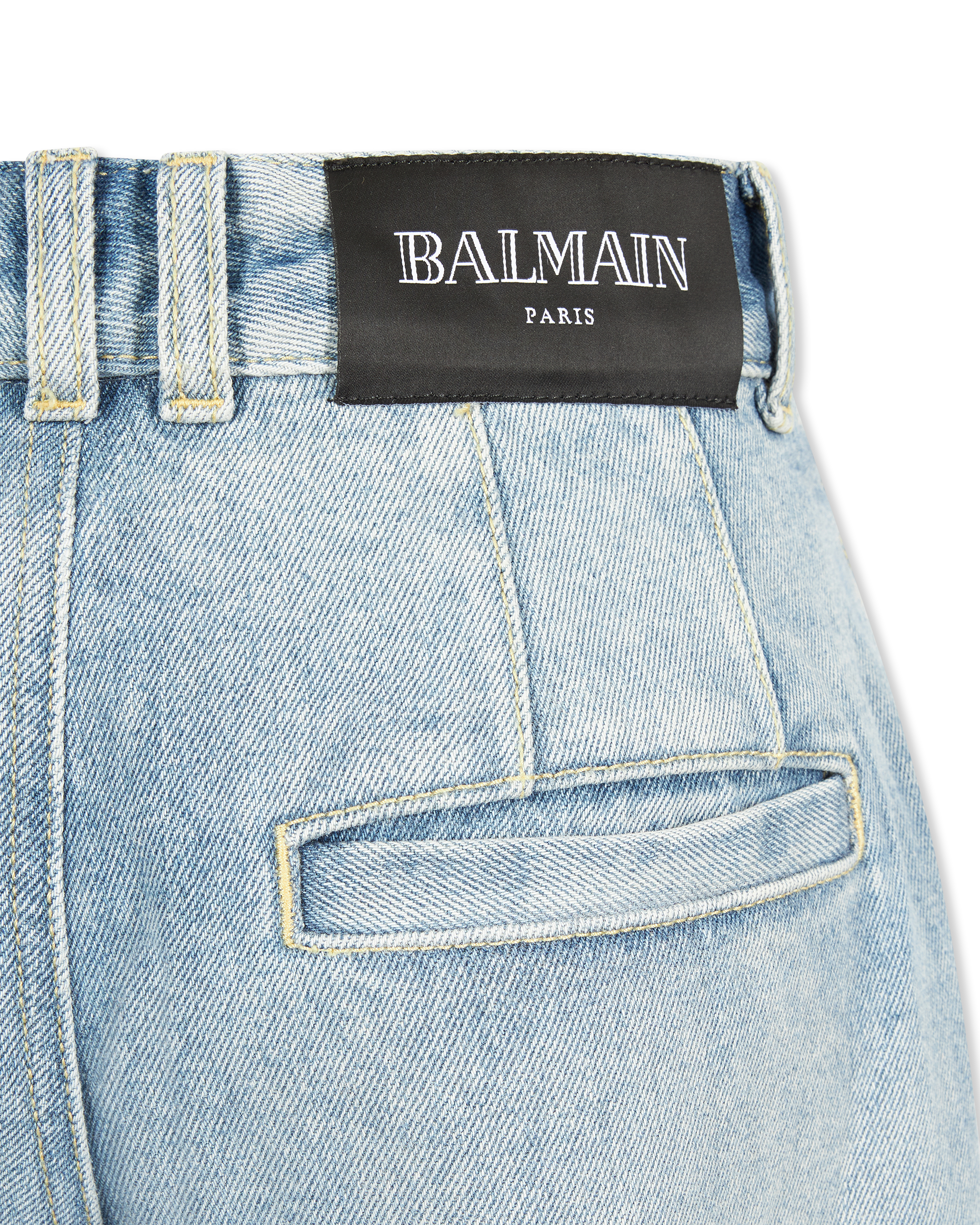 Pleated Denim Jeans - DIHSAN