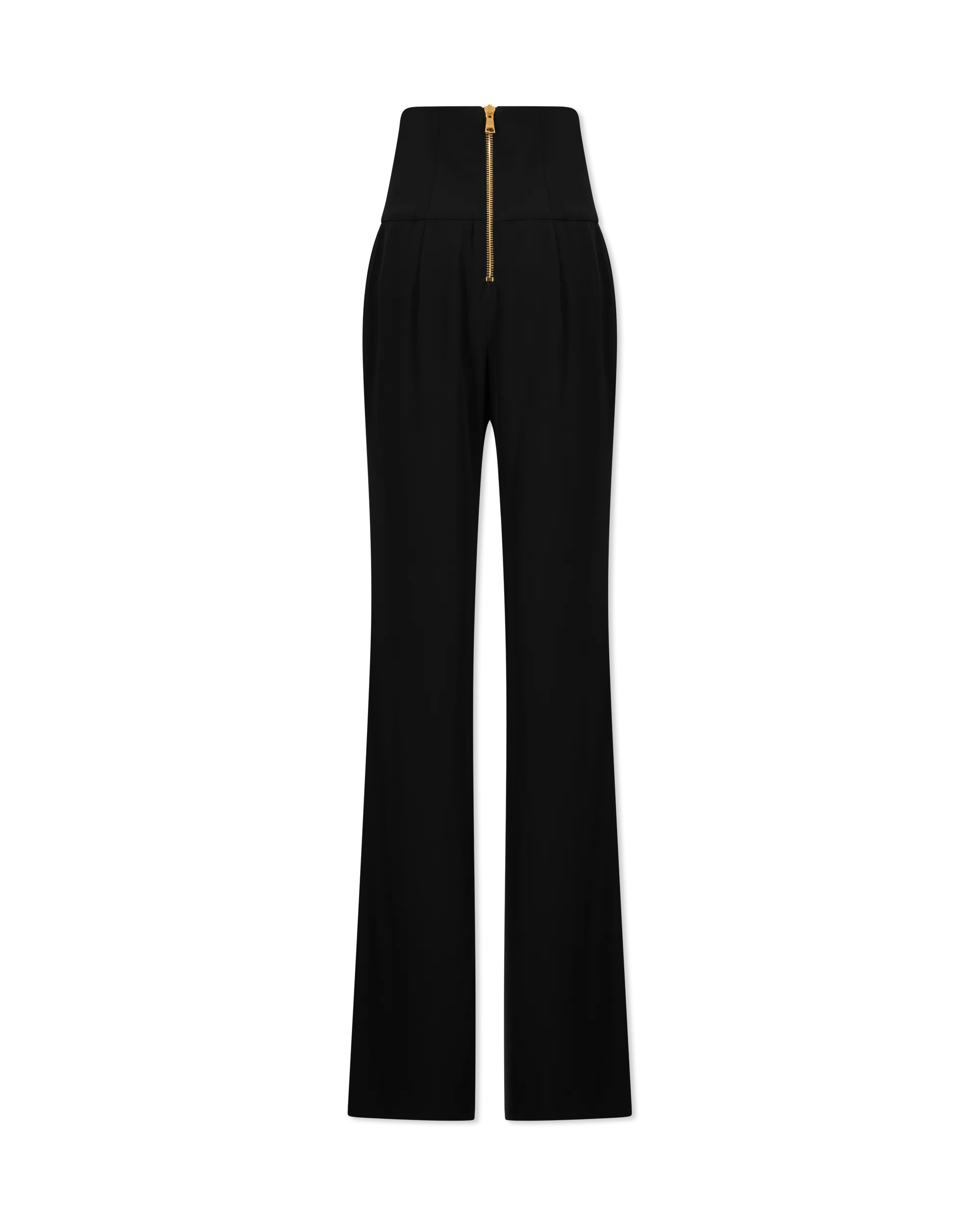 High Waisted 6 Button Crepe Wide-Leg Trousers - DIHSAN