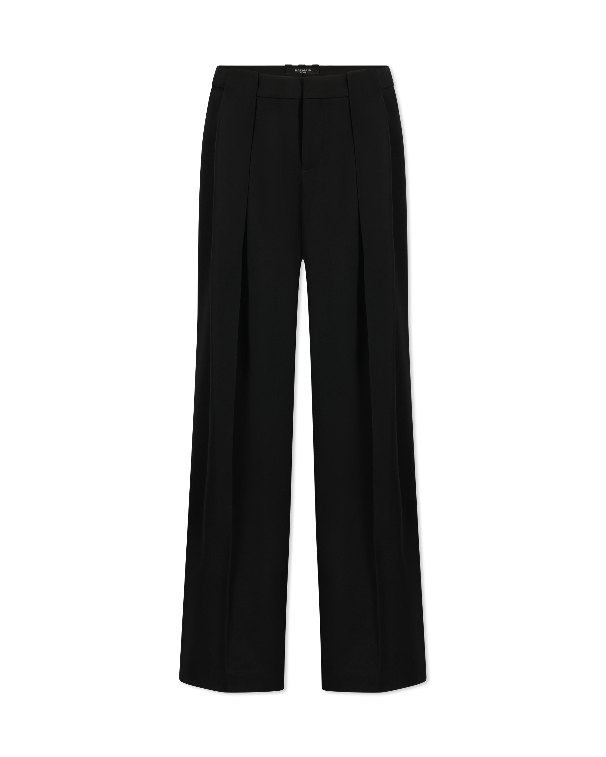 Pleated Grain De Poudre Trousers - DIHSAN