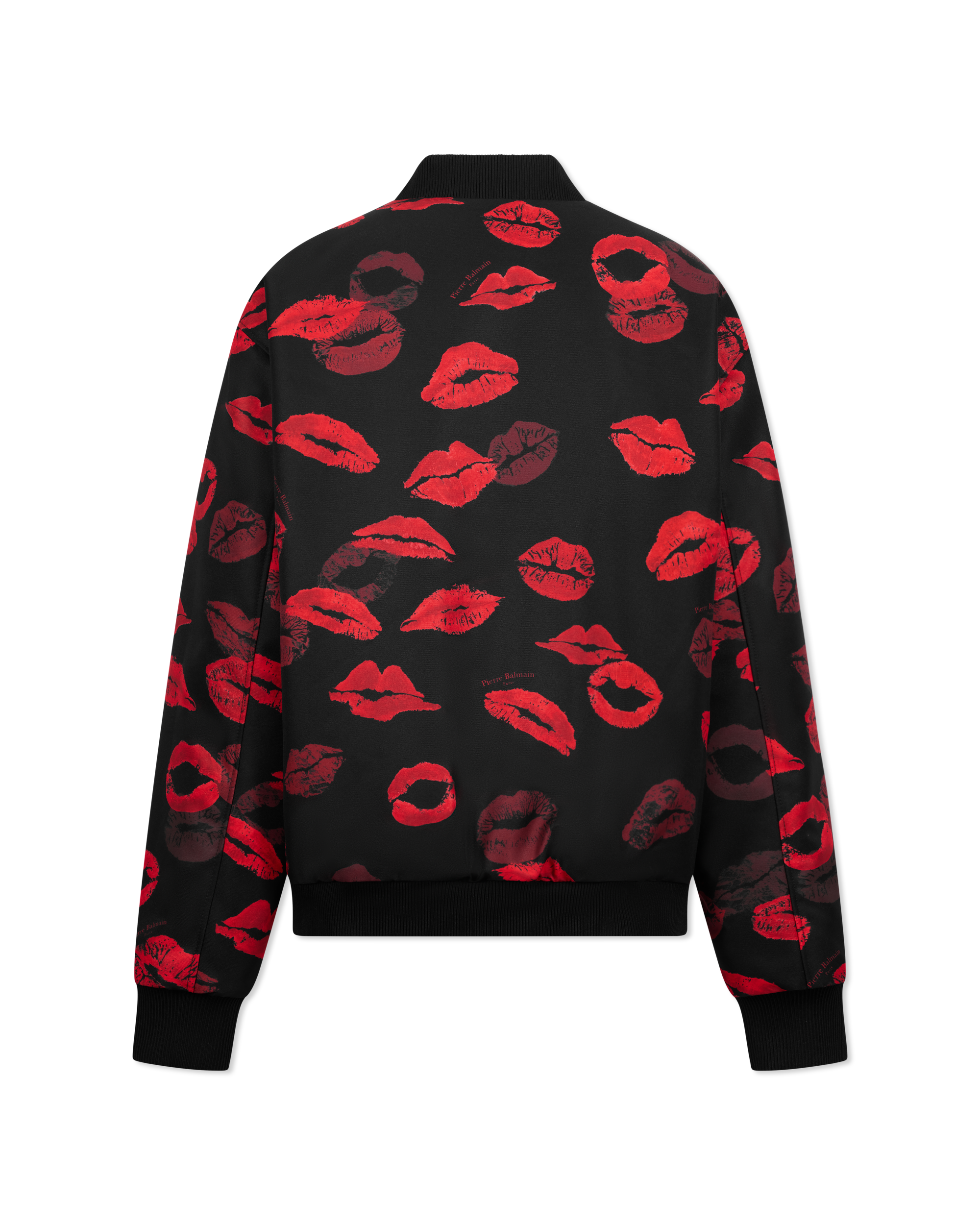 Reversible Kiss Print Nylon Bomber Jacket - DIHSAN