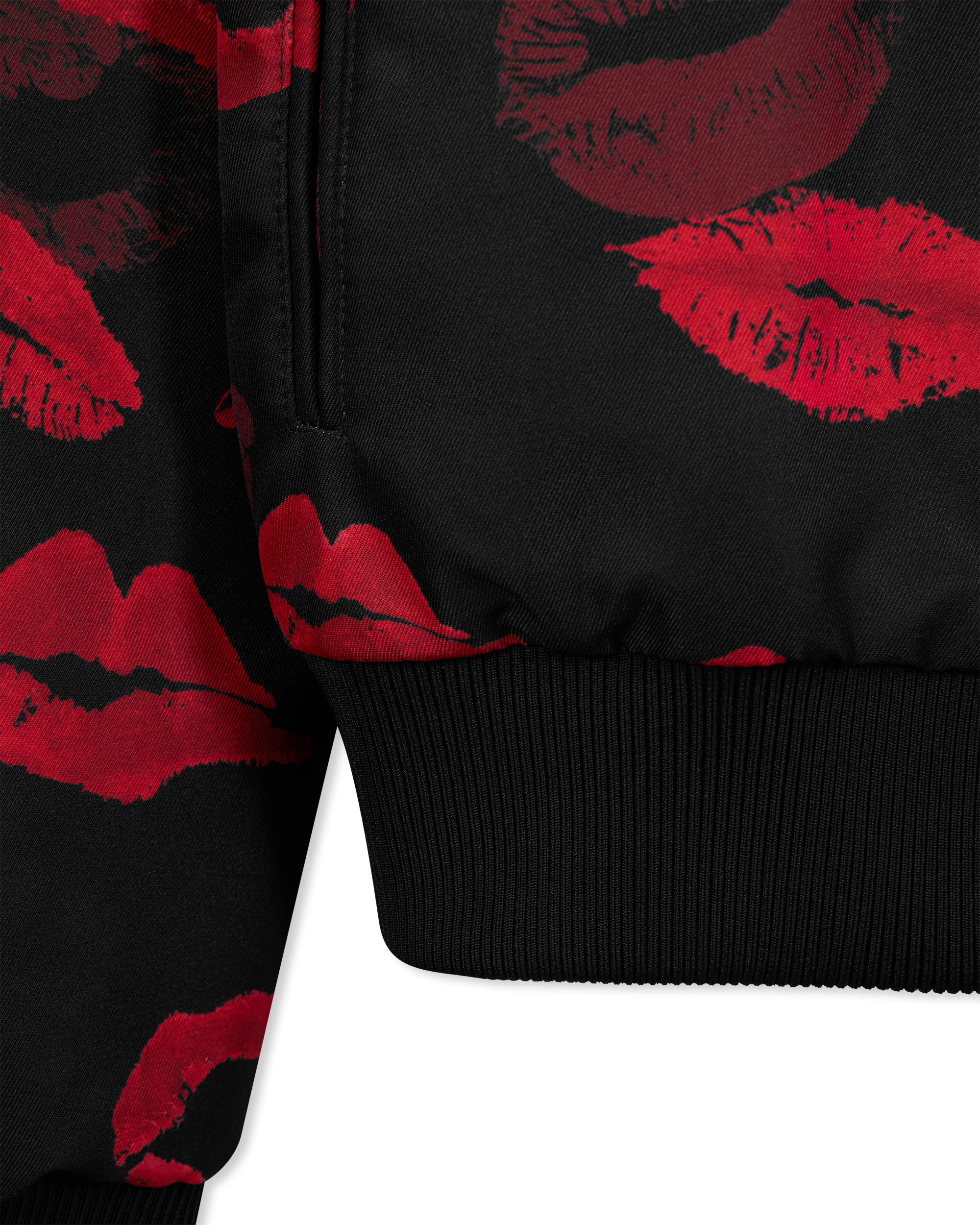 Reversible Kiss Print Nylon Bomber Jacket - DIHSAN