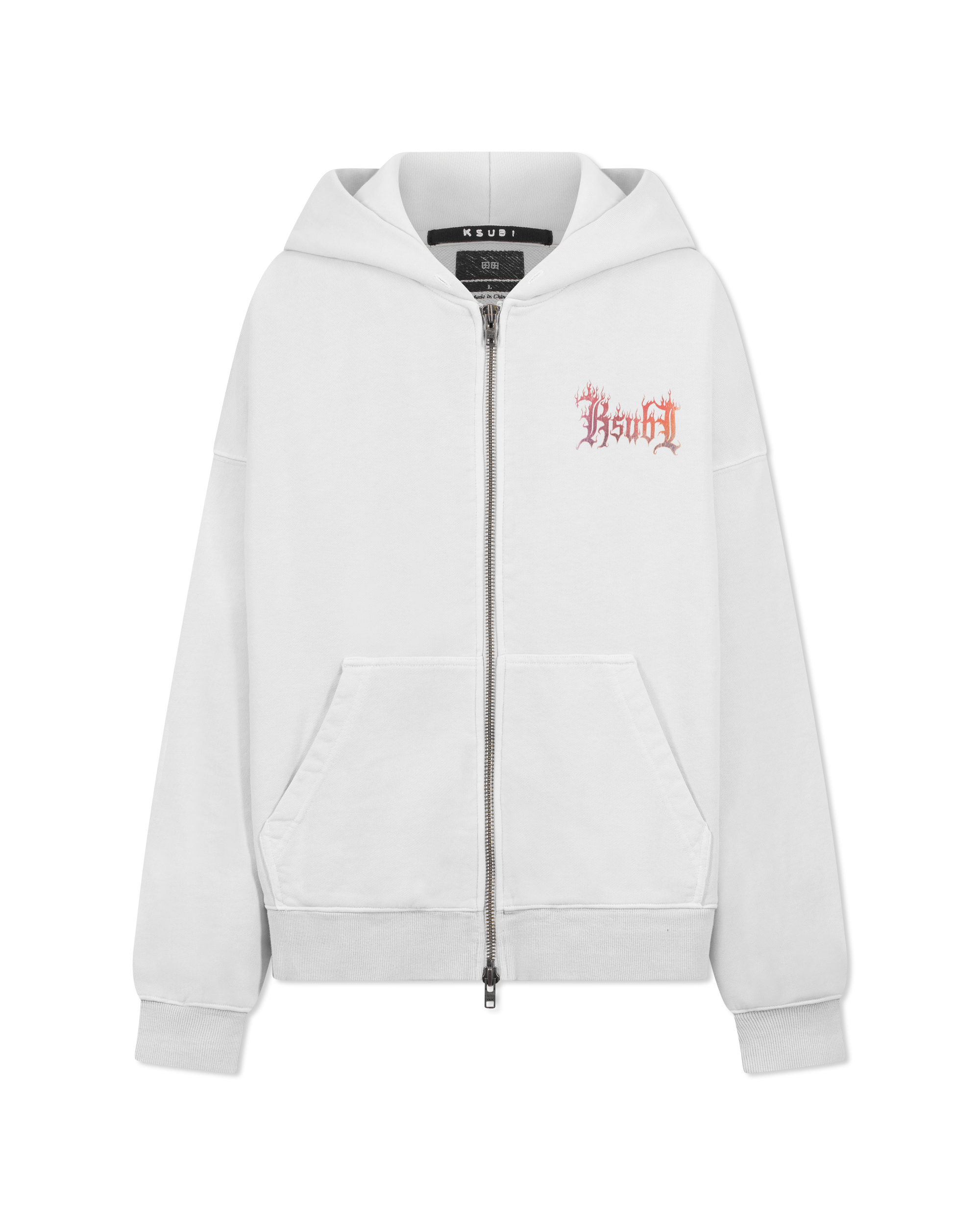 Fuego Ekcess Zip-Up Painted Hoodie - DIHSAN