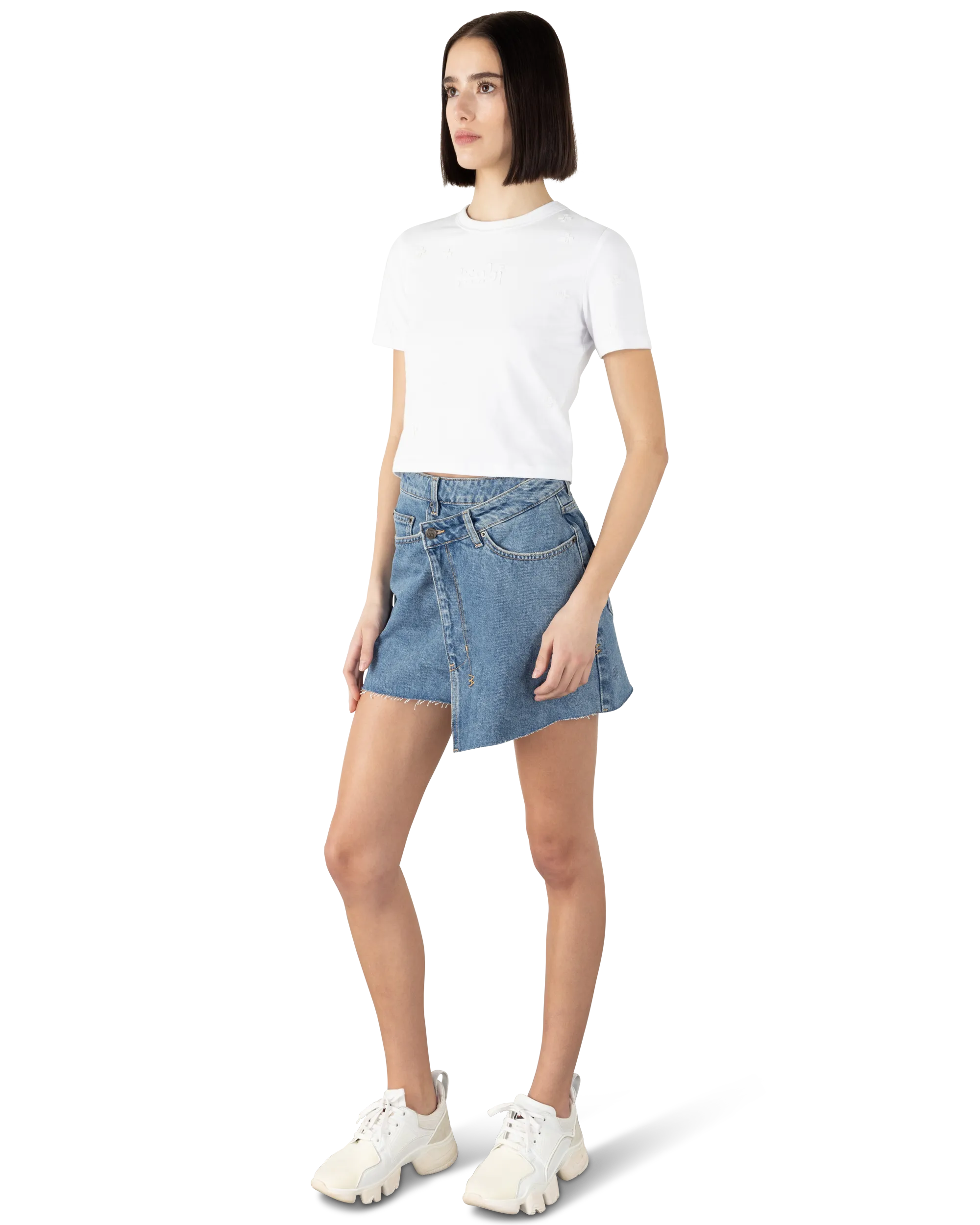 Rap Denim Asymmetrical Mini Ksubi Skirt