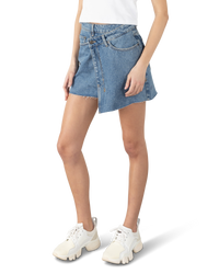 Rap Denim Asymmetrical Mini Ksubi Skirt