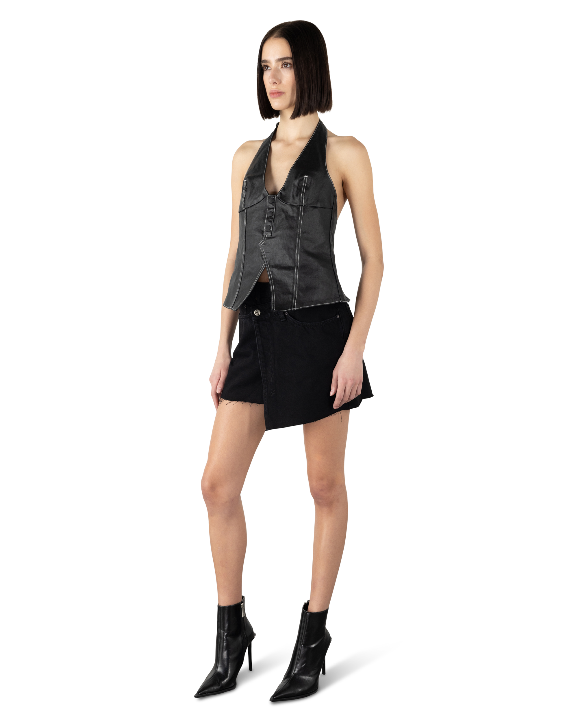 Rap Denim Asymmetrical Mini Ksubi Skirt