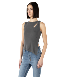 Ksubi Jeans Twisted Asymmetrical Tank
