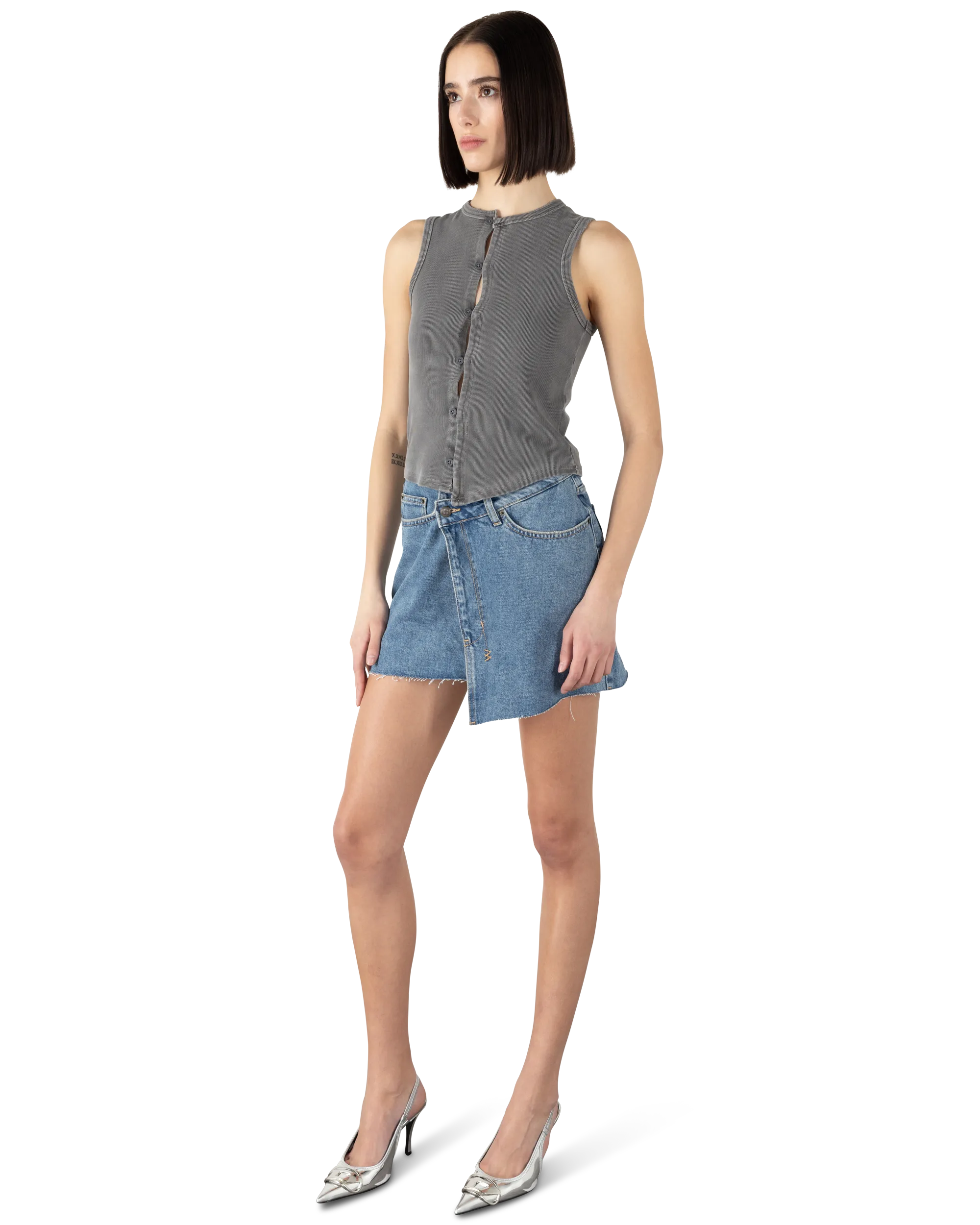 Ksubi Jeans Syndicate Asymmetrical Xtra Rework Tank