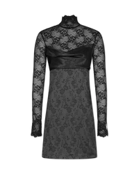 Lace Flowers Mini Dress