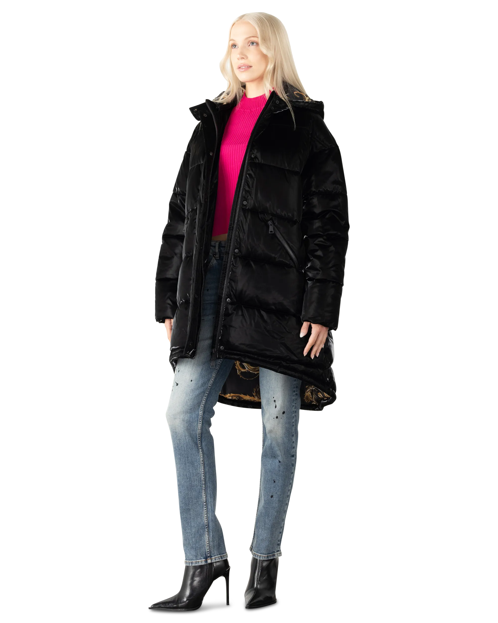 Baroque-Buckle Padded Jacket