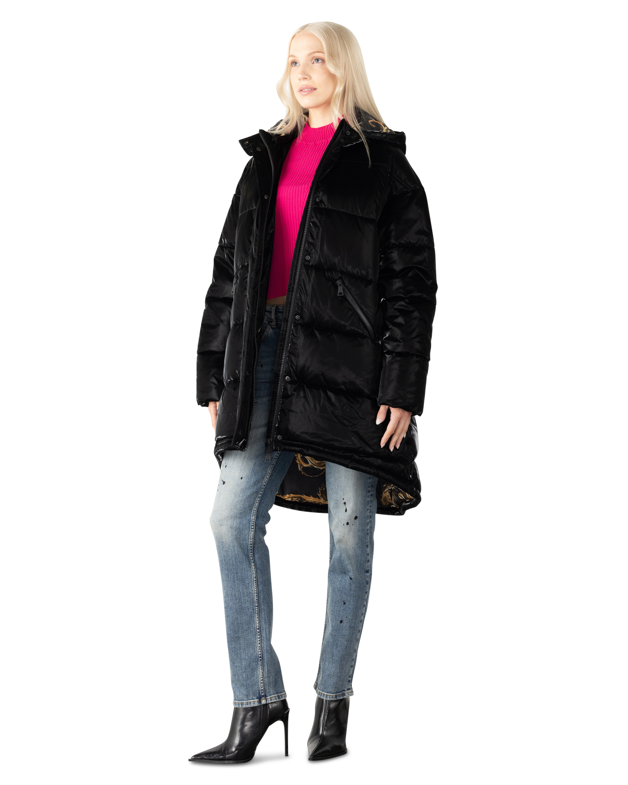 Baroque-Buckle Padded Jacket