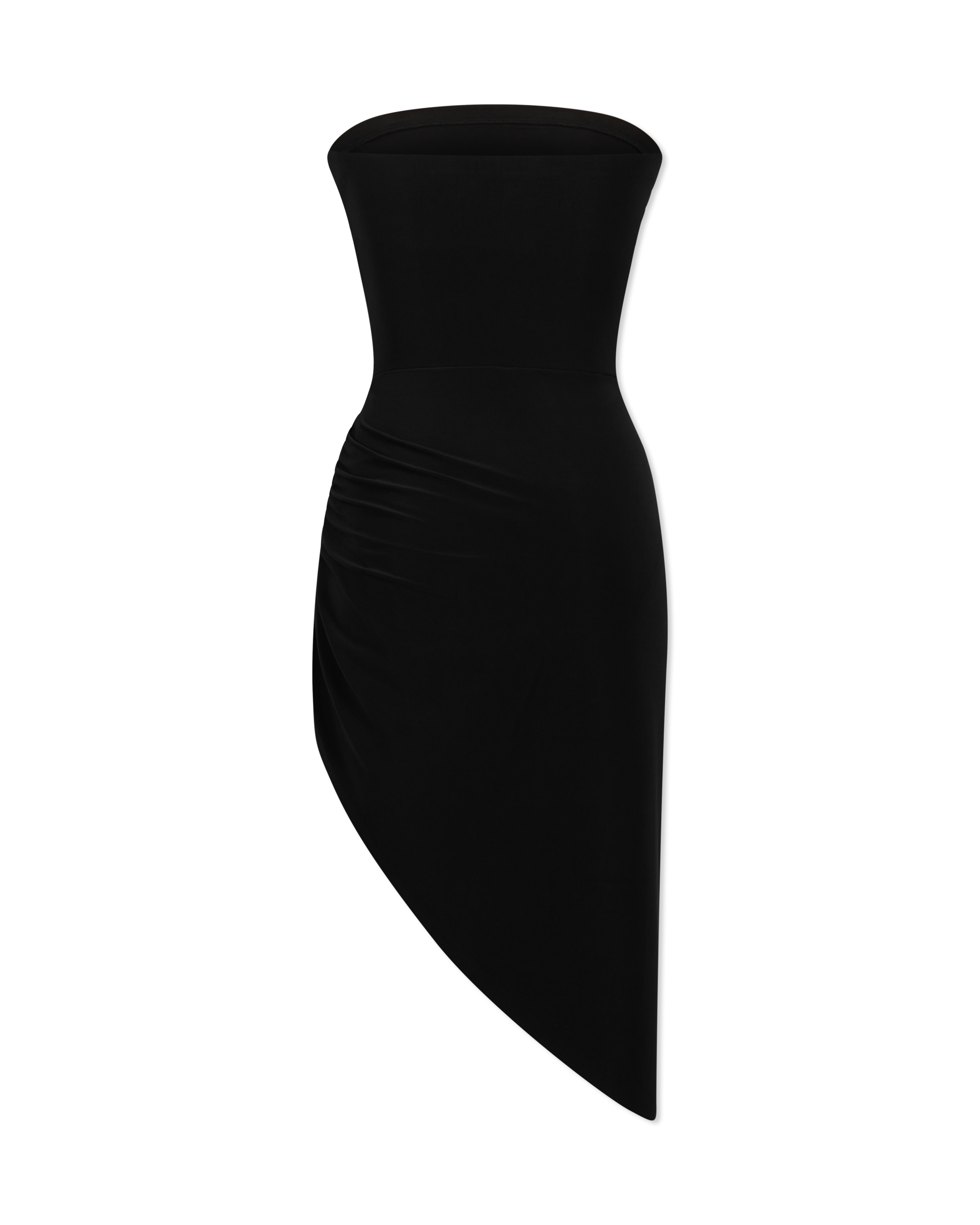 Strapless Side Drape Mini Dress - DIHSAN