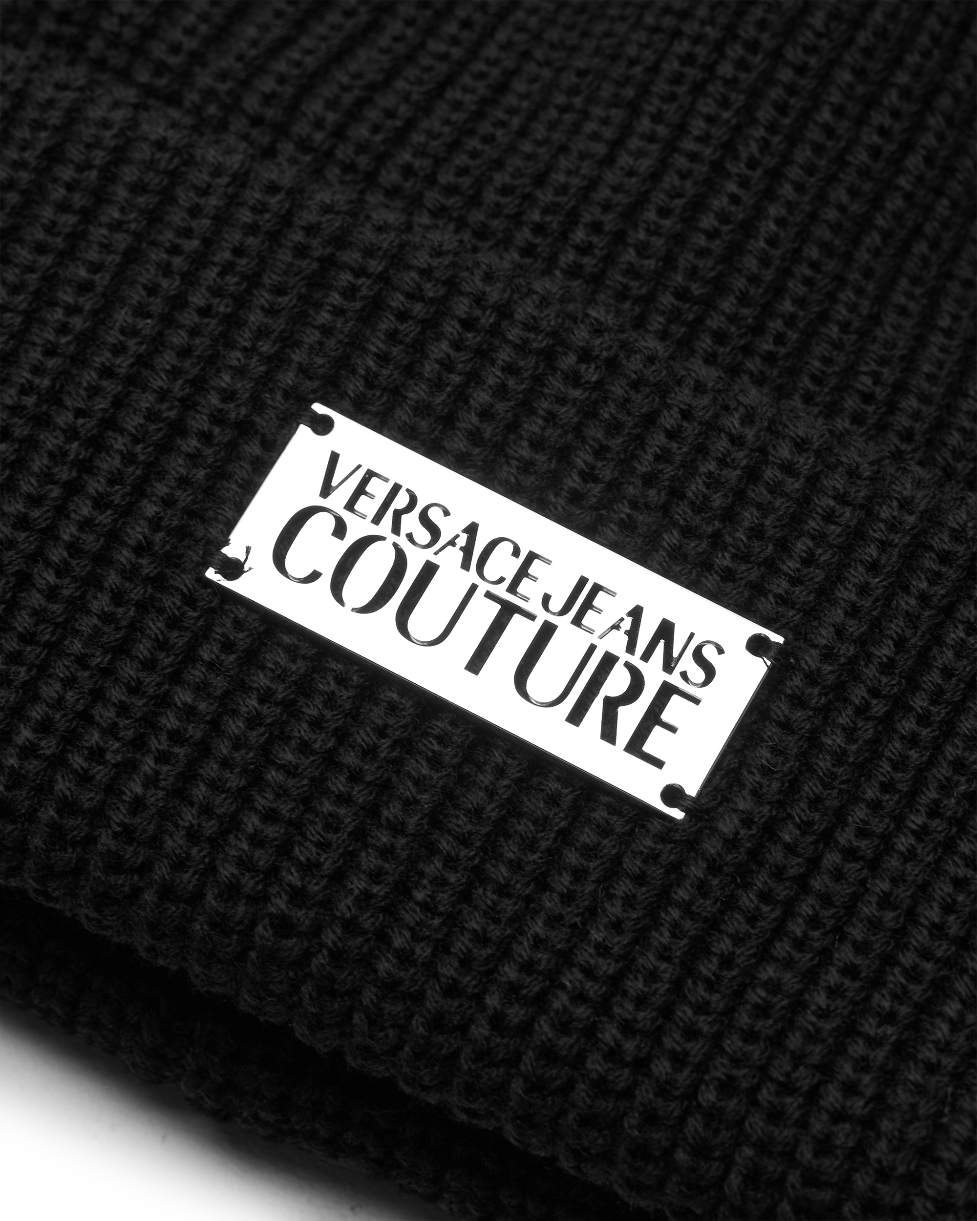 Logo Knit Ribbed Beanie