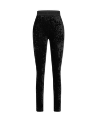 Logo Waistband Velvet Leggings