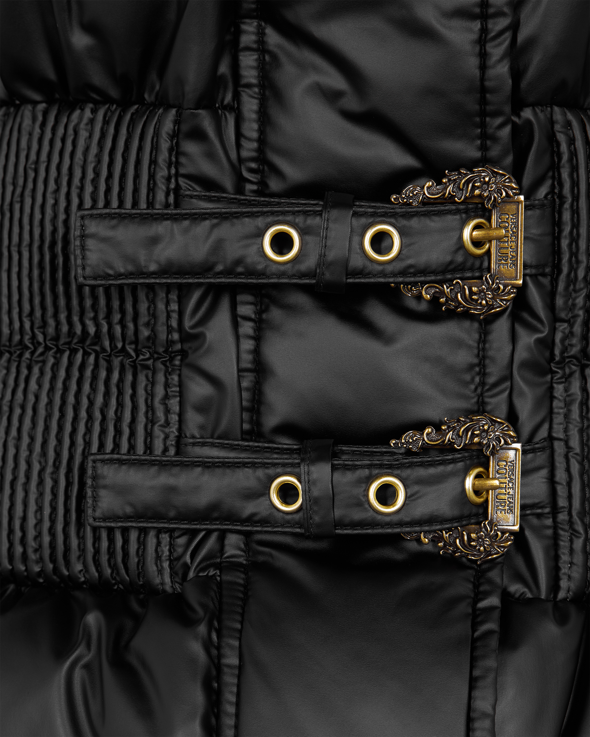 Baroque-Buckle Puffer Jacket