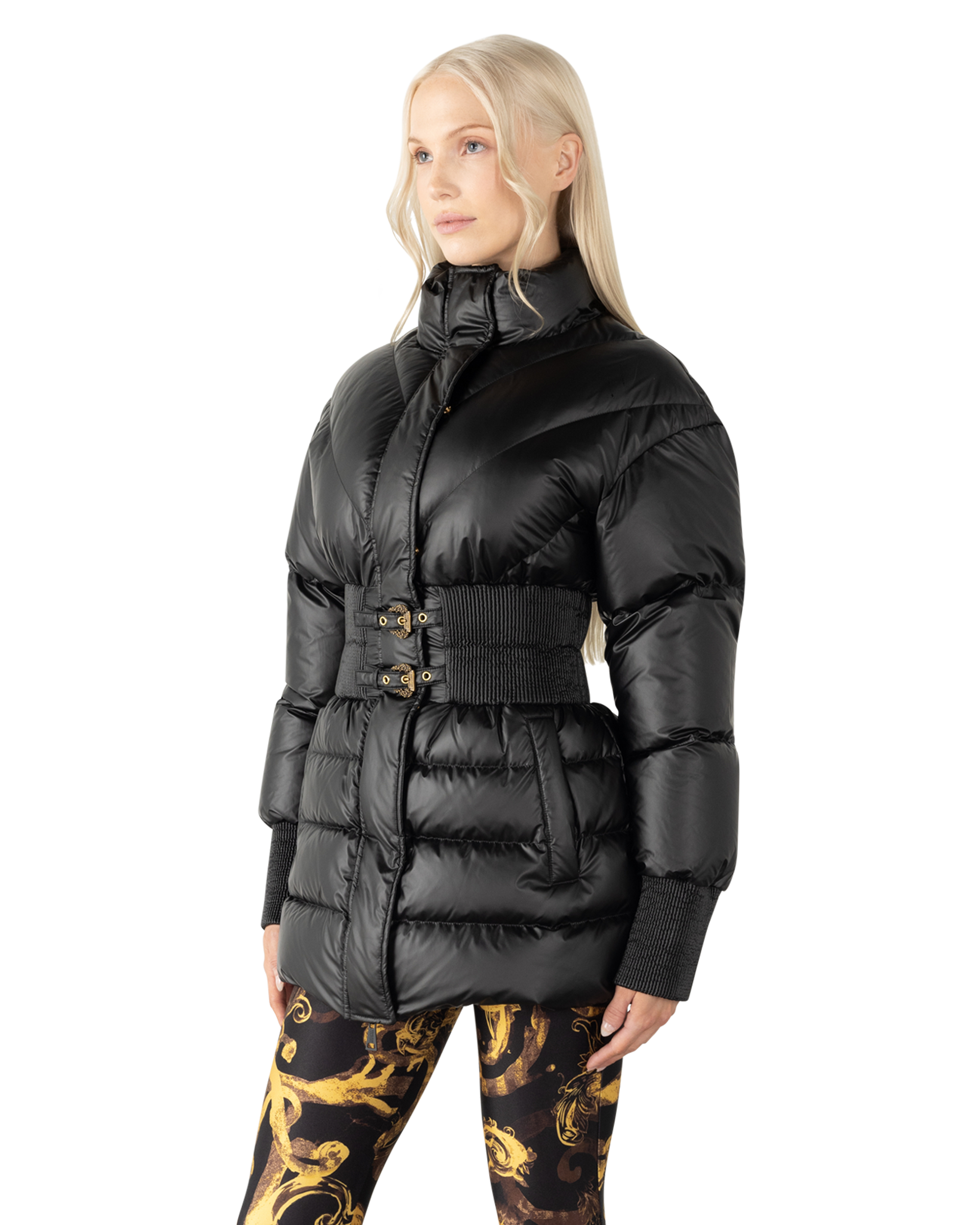 Baroque-Buckle Puffer Jacket