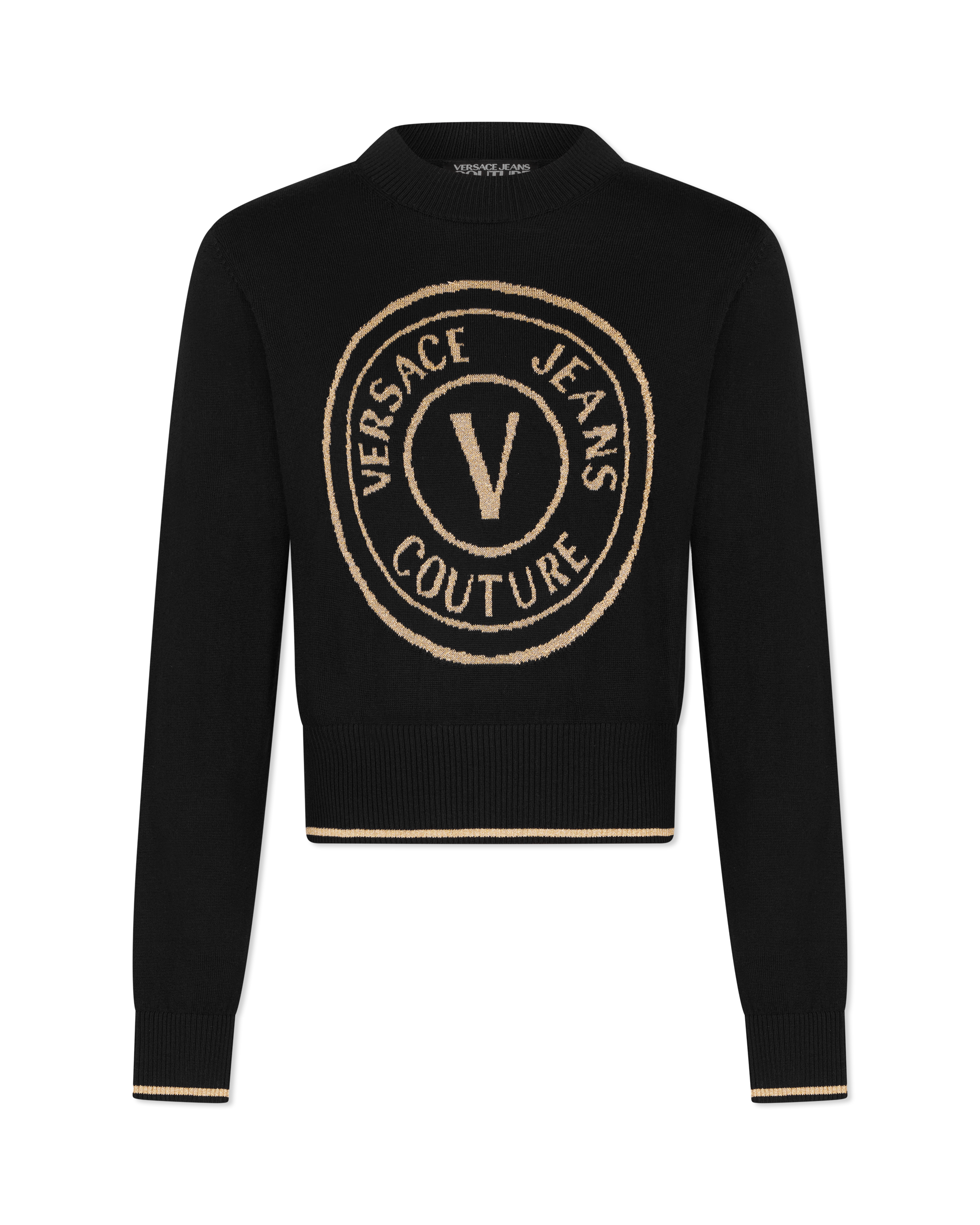 V-Emblem Wool Sweater