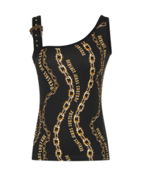 Chain Couture Baroque Buckle Tank Top