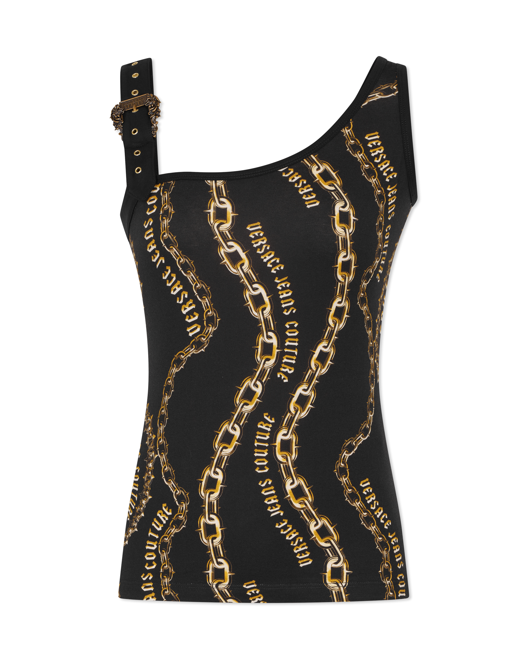 Chain Couture Baroque Buckle Tank Top