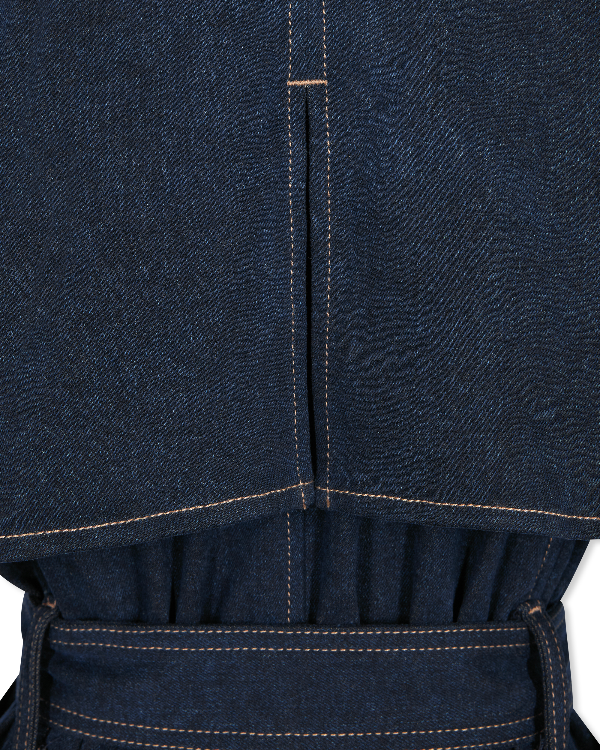 Washed Denim Trench Coat