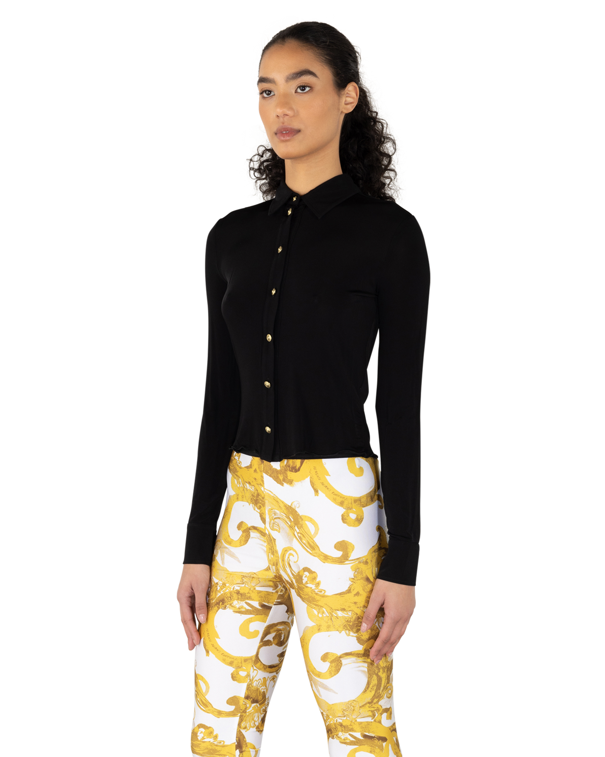 Fluid V-Emblem Button Shirt