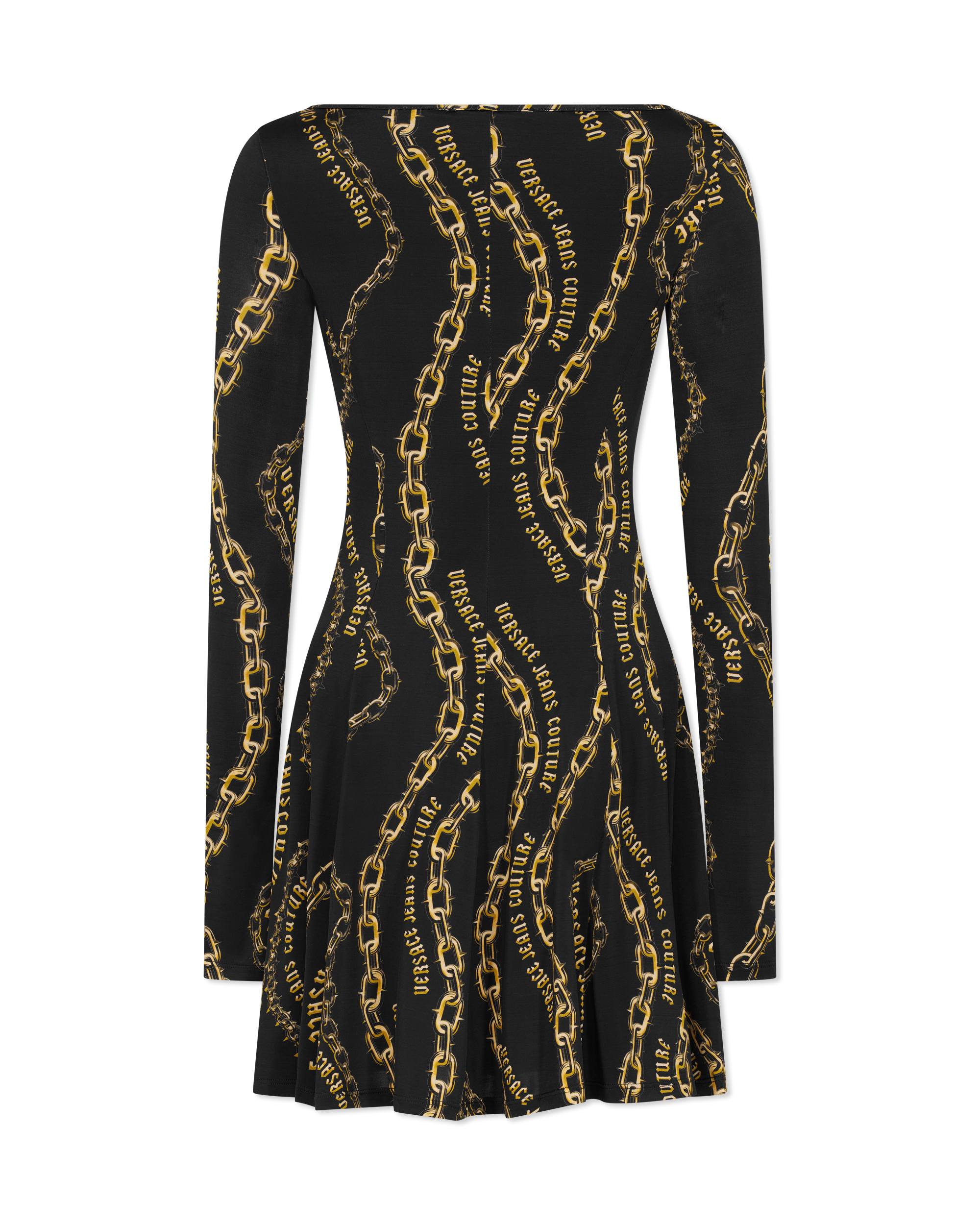 Chain Couture Flared Mini Dress