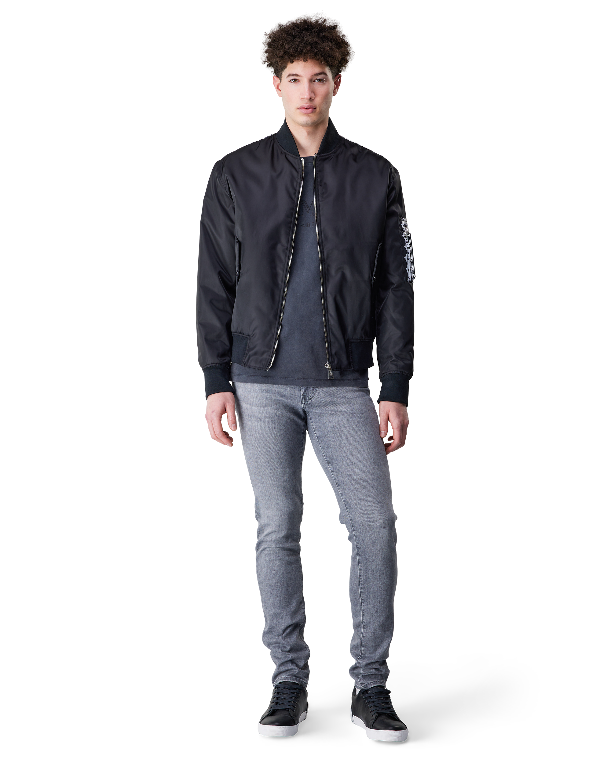 Striped Bomber Jacket